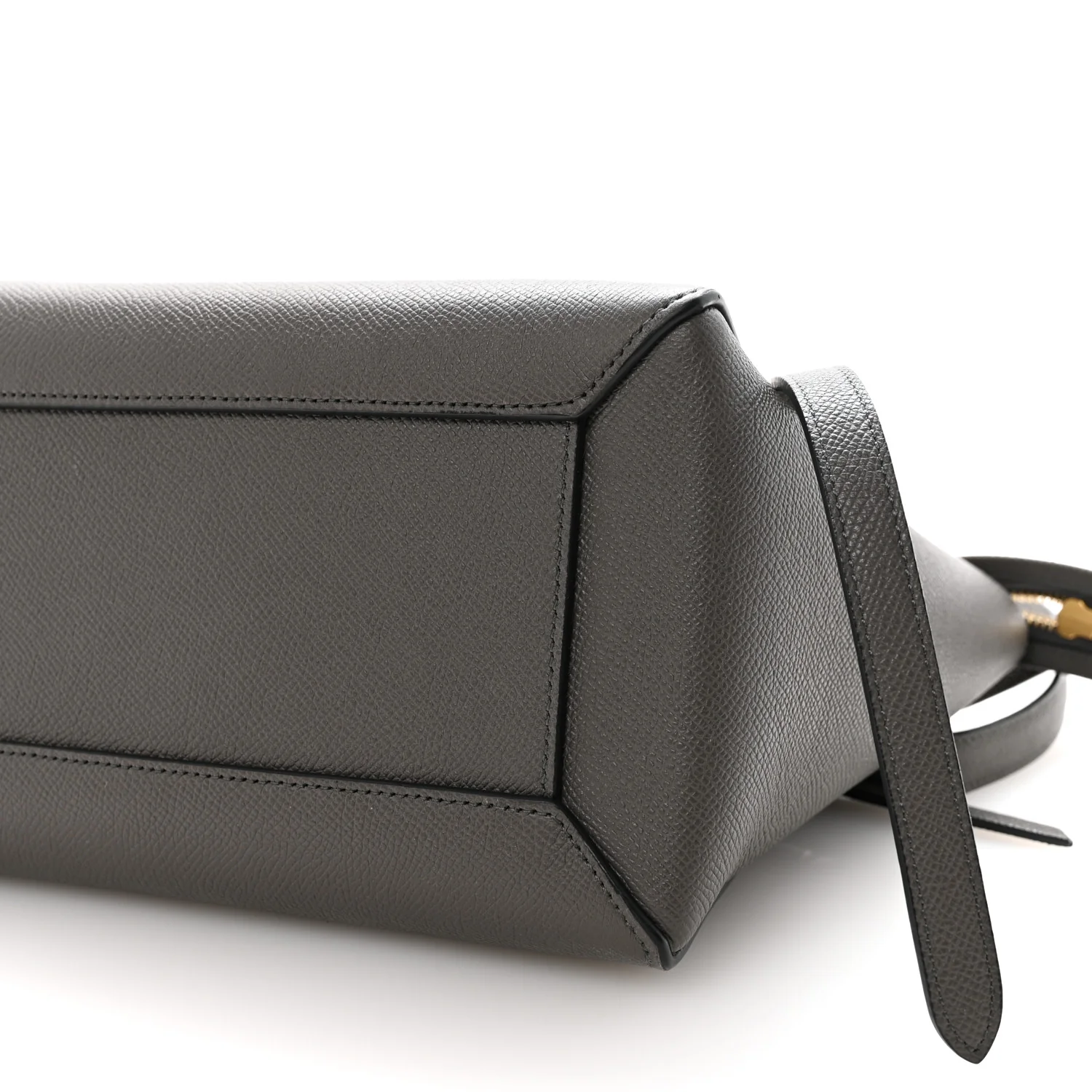 Baby Grained Calfskin Micro Belt Bag Grey - Image 10