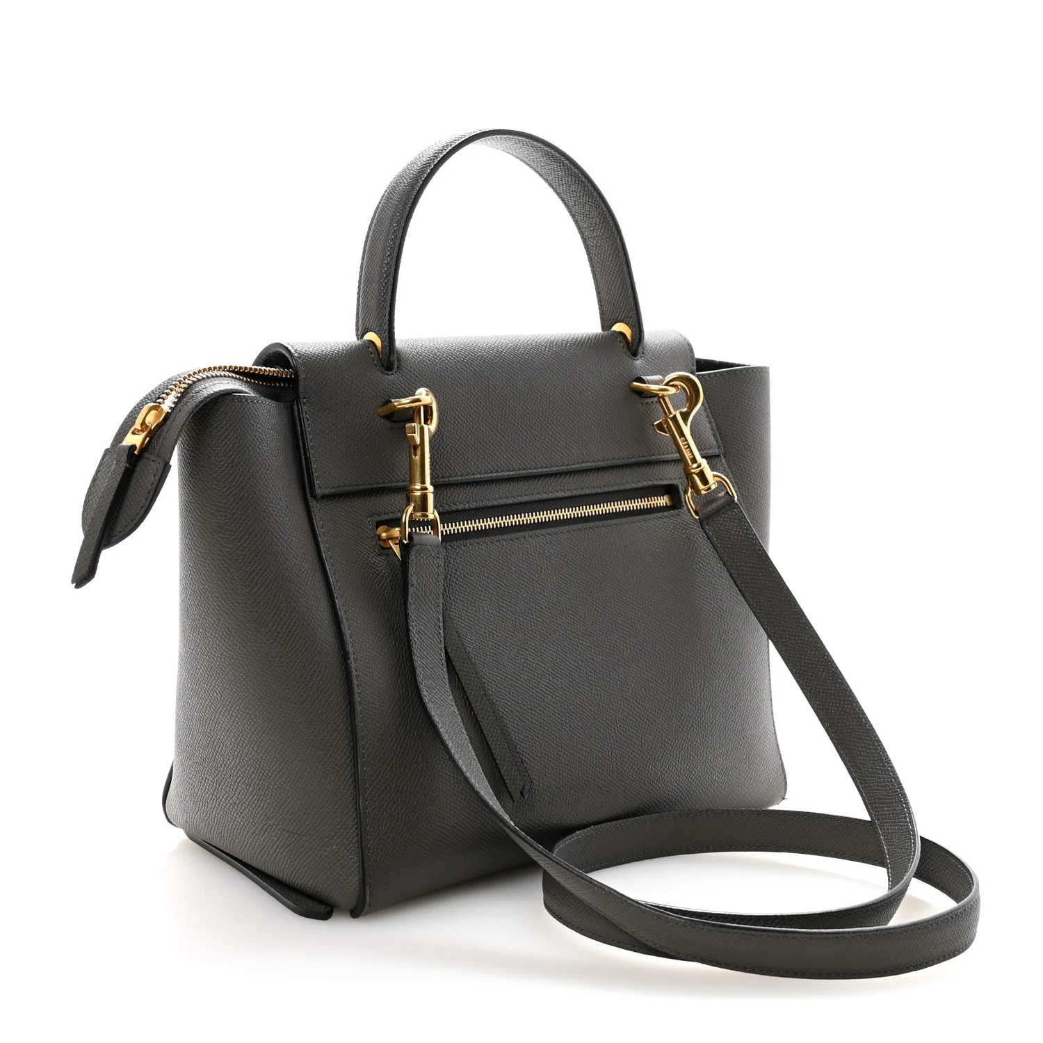 Baby Grained Calfskin Micro Belt Bag Grey - Image 3