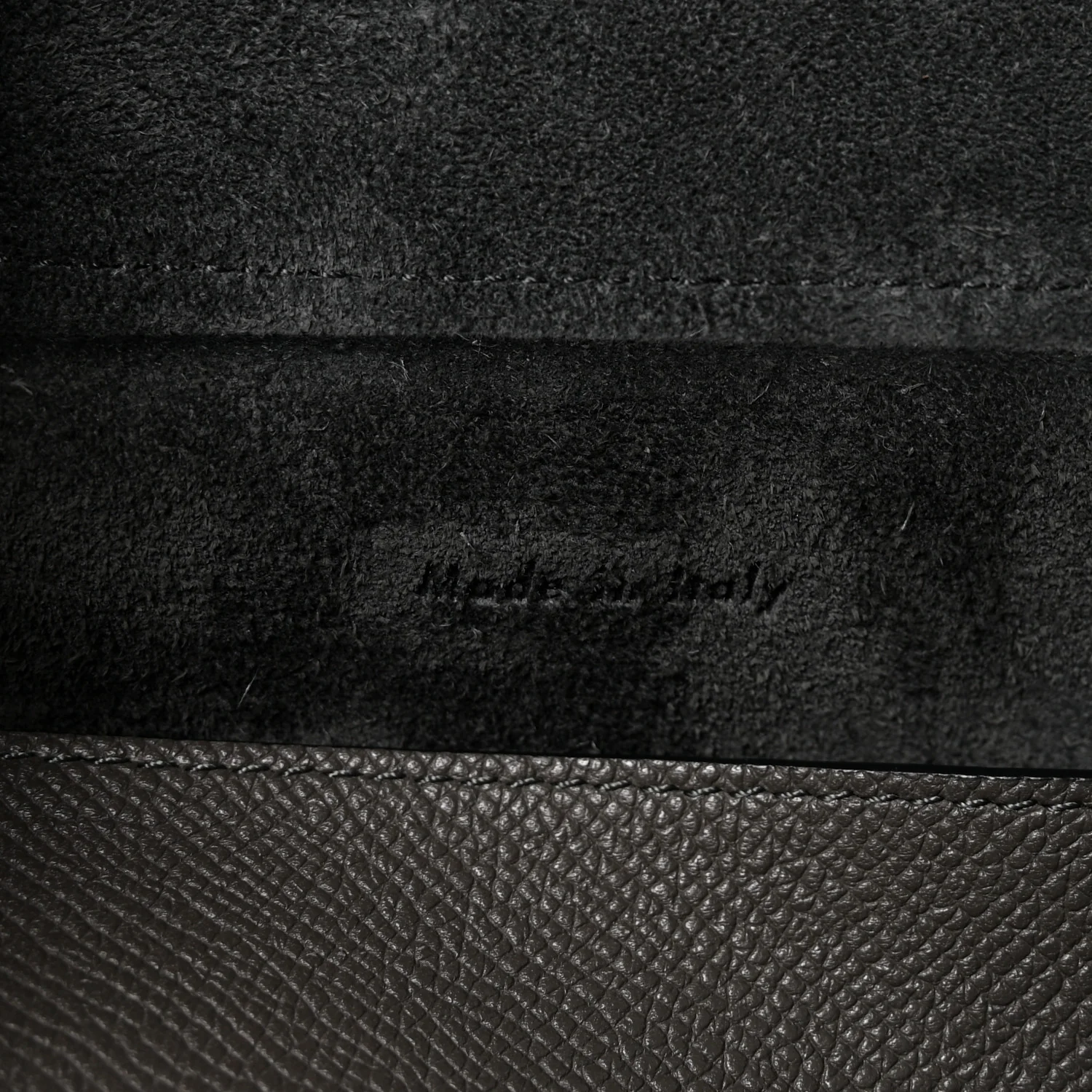 Baby Grained Calfskin Micro Belt Bag Grey - Image 7