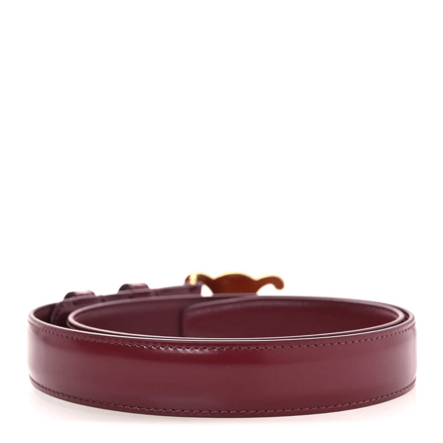 Box Calfskin Medium 25mm Triomphe Belt 70 Light Burgundy - Image 2
