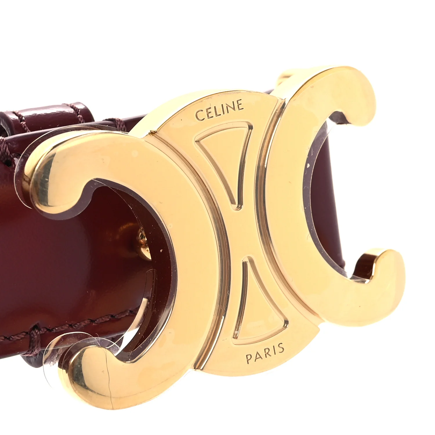 Box Calfskin Medium 25mm Triomphe Belt 70 Light Burgundy - Image 7
