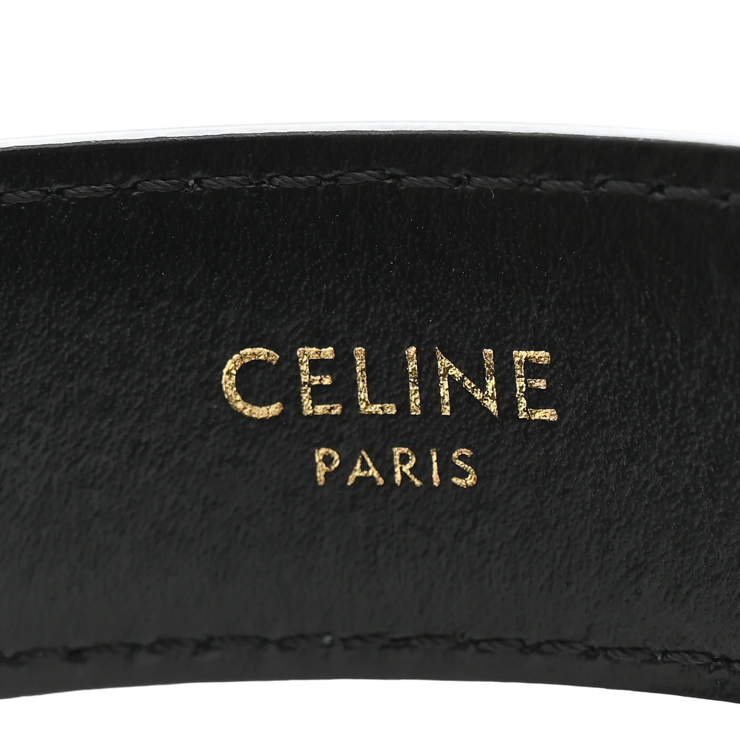 Box Calfskin Medium 25mm Triomphe Belt 80 32 Black - Image 3