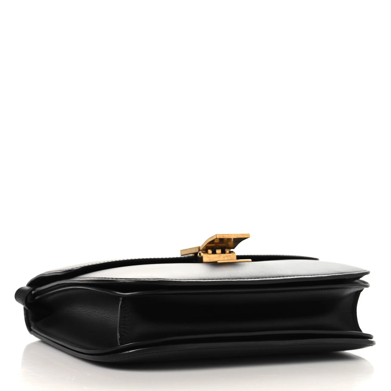 Box Calfskin Medium Classic Box Flap Bag Black - Image 4