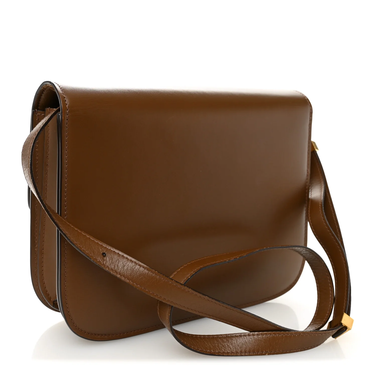 Box Calfskin Medium Classic Box Flap Bag Camel - Image 3