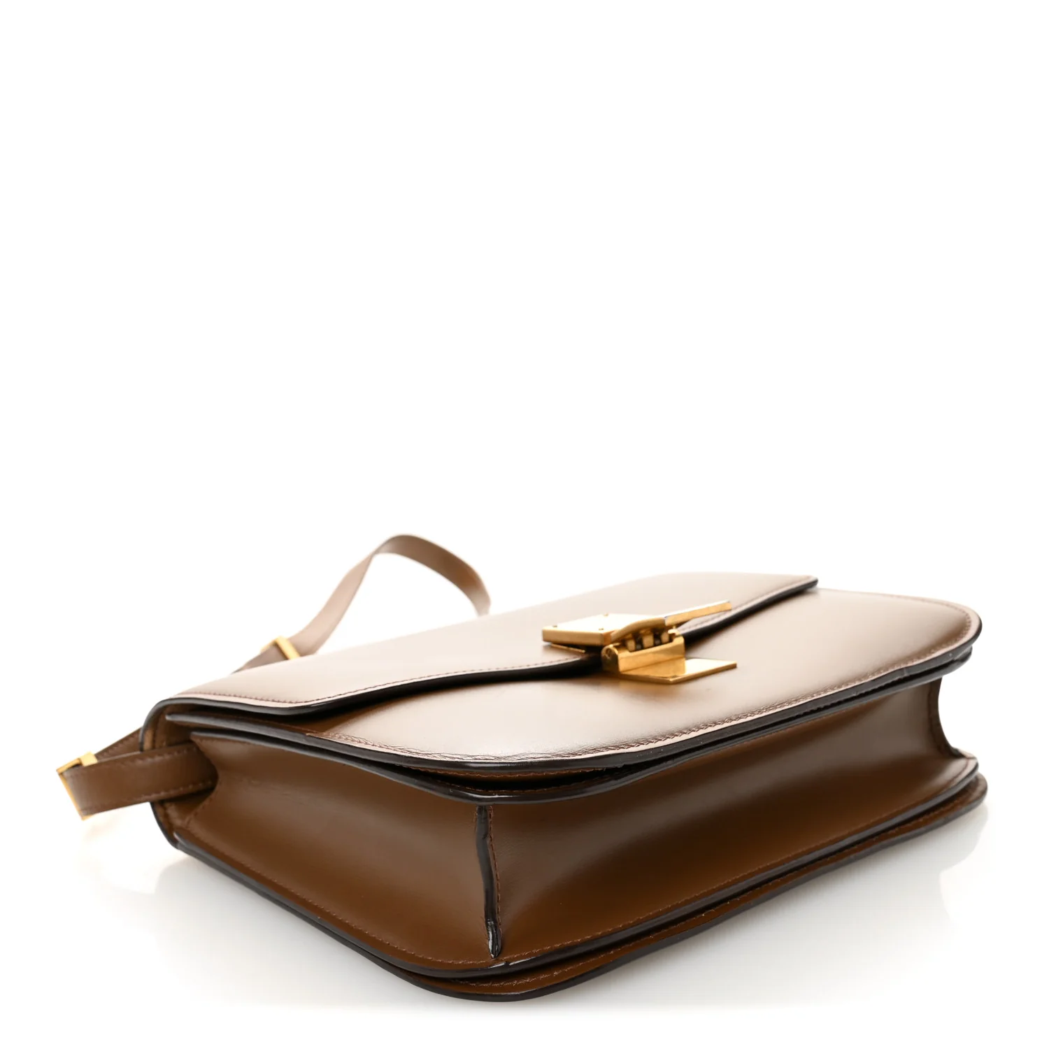 Box Calfskin Medium Classic Box Flap Bag Camel - Image 4