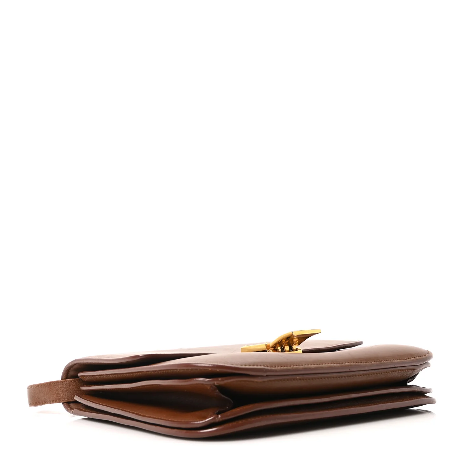Box Calfskin Medium Classic Box Flap Bag Camel - Image 4