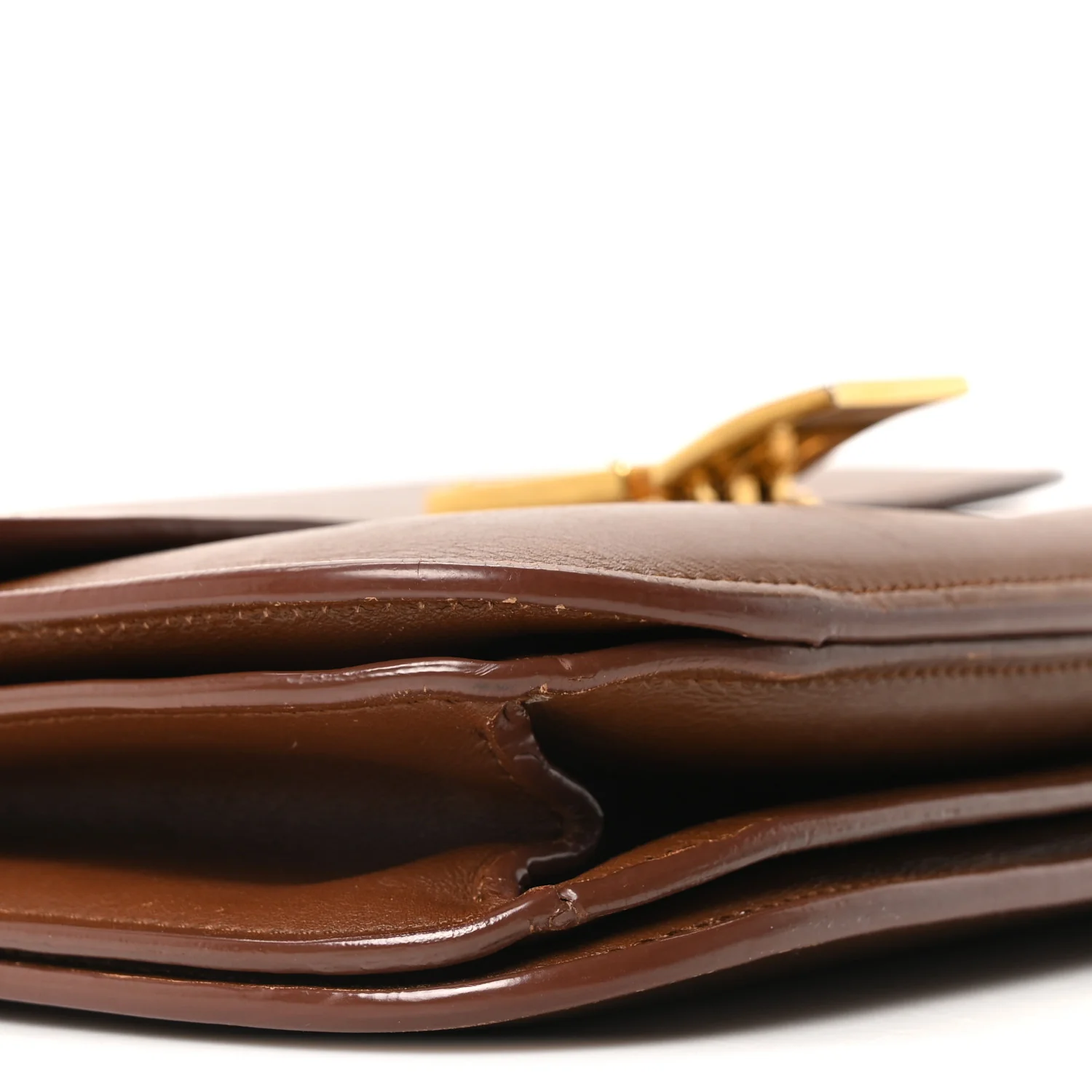 Box Calfskin Medium Classic Box Flap Bag Camel - Image 9