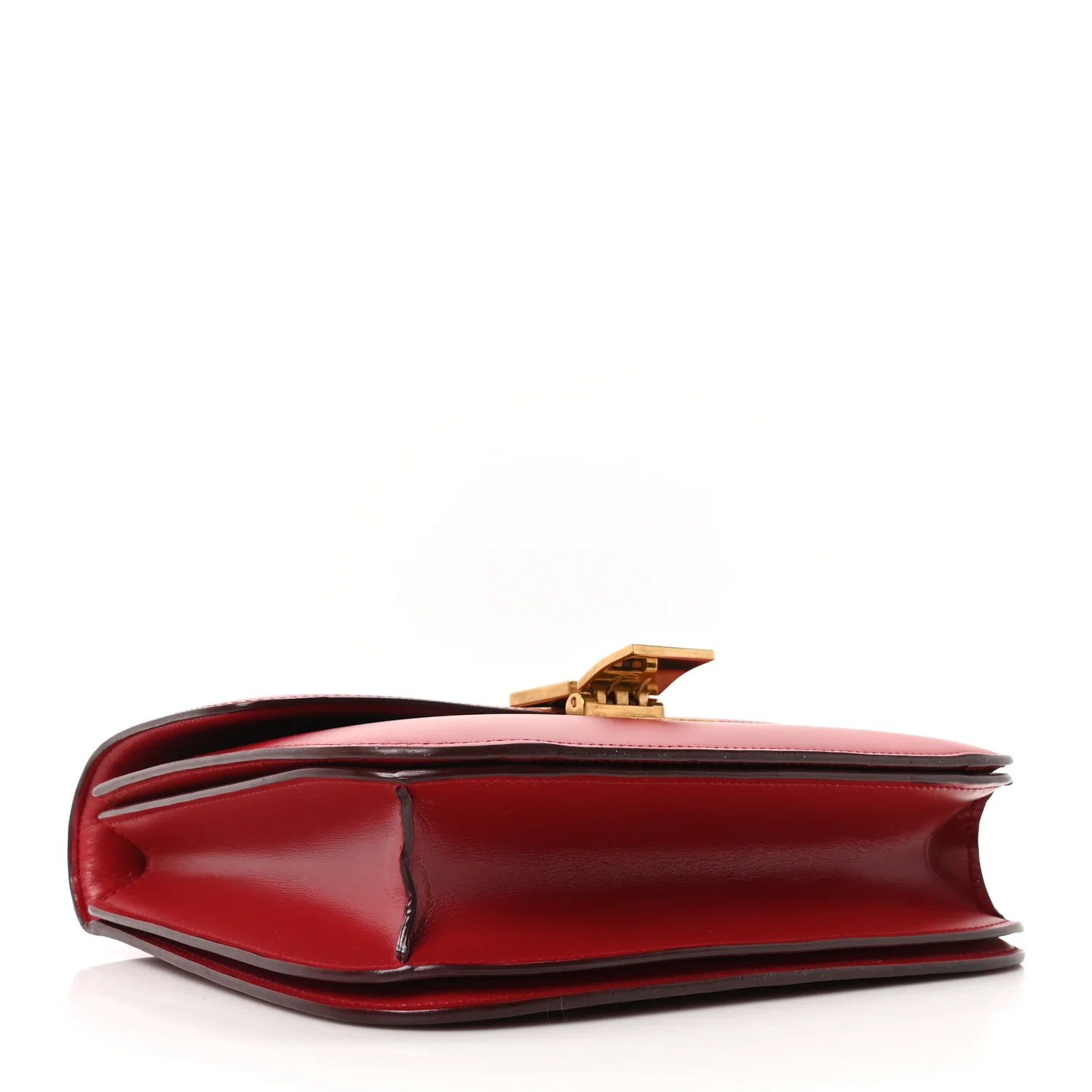 Box Calfskin Medium Classic Box Flap Bag Red - Image 4