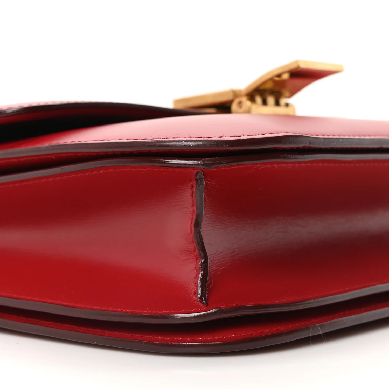Box Calfskin Medium Classic Box Flap Bag Red - Image 9