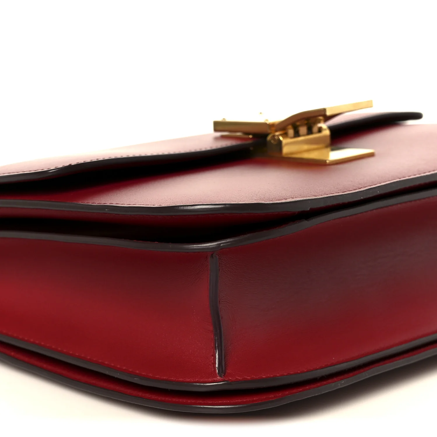 Box Calfskin Medium Classic Box Flap Bag Red - Image 9