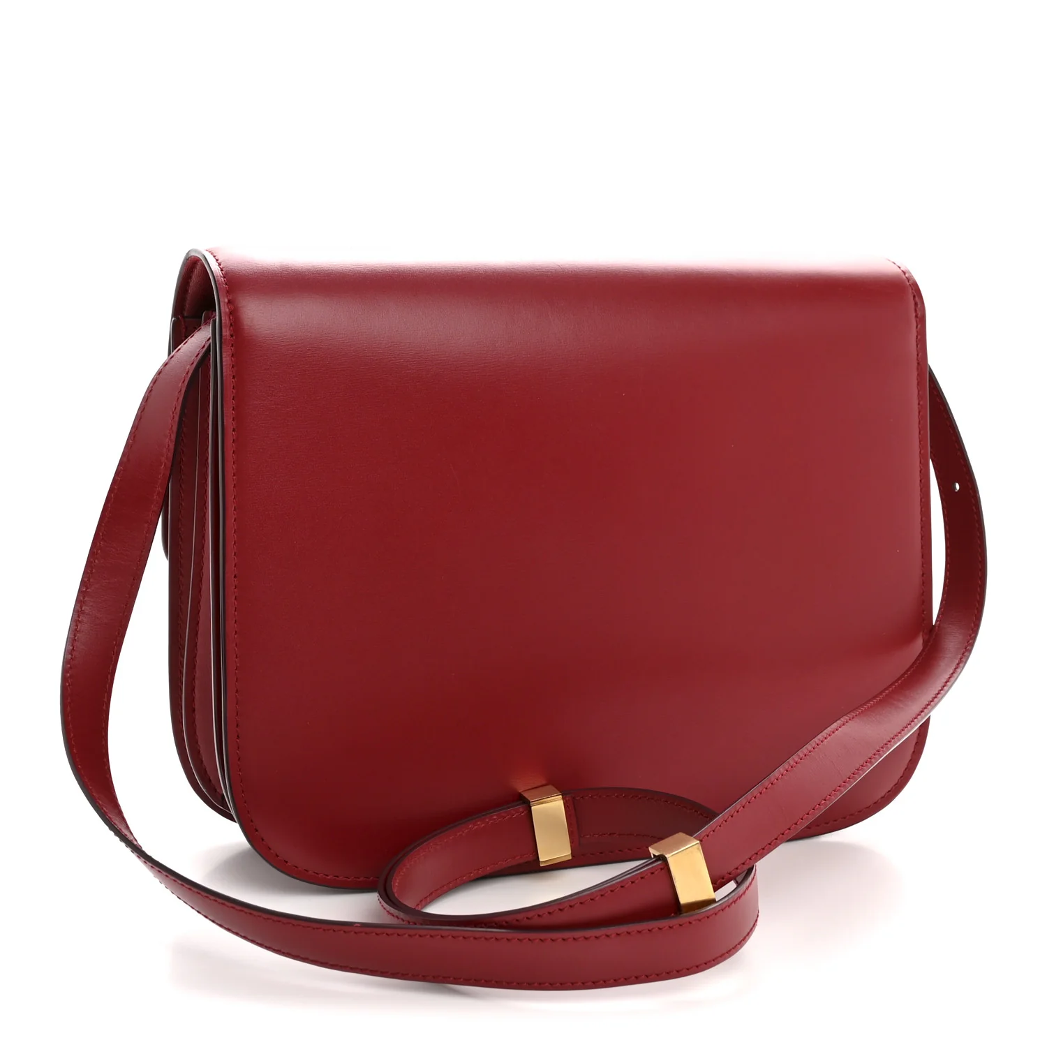 Box Calfskin Medium Classic Box Flap Bag Red - Image 3