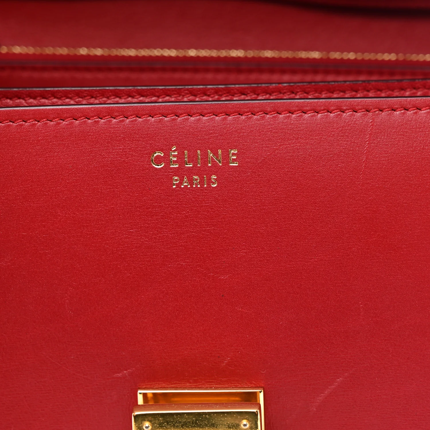 Box Calfskin Medium Classic Box Flap Bag Red - Image 7