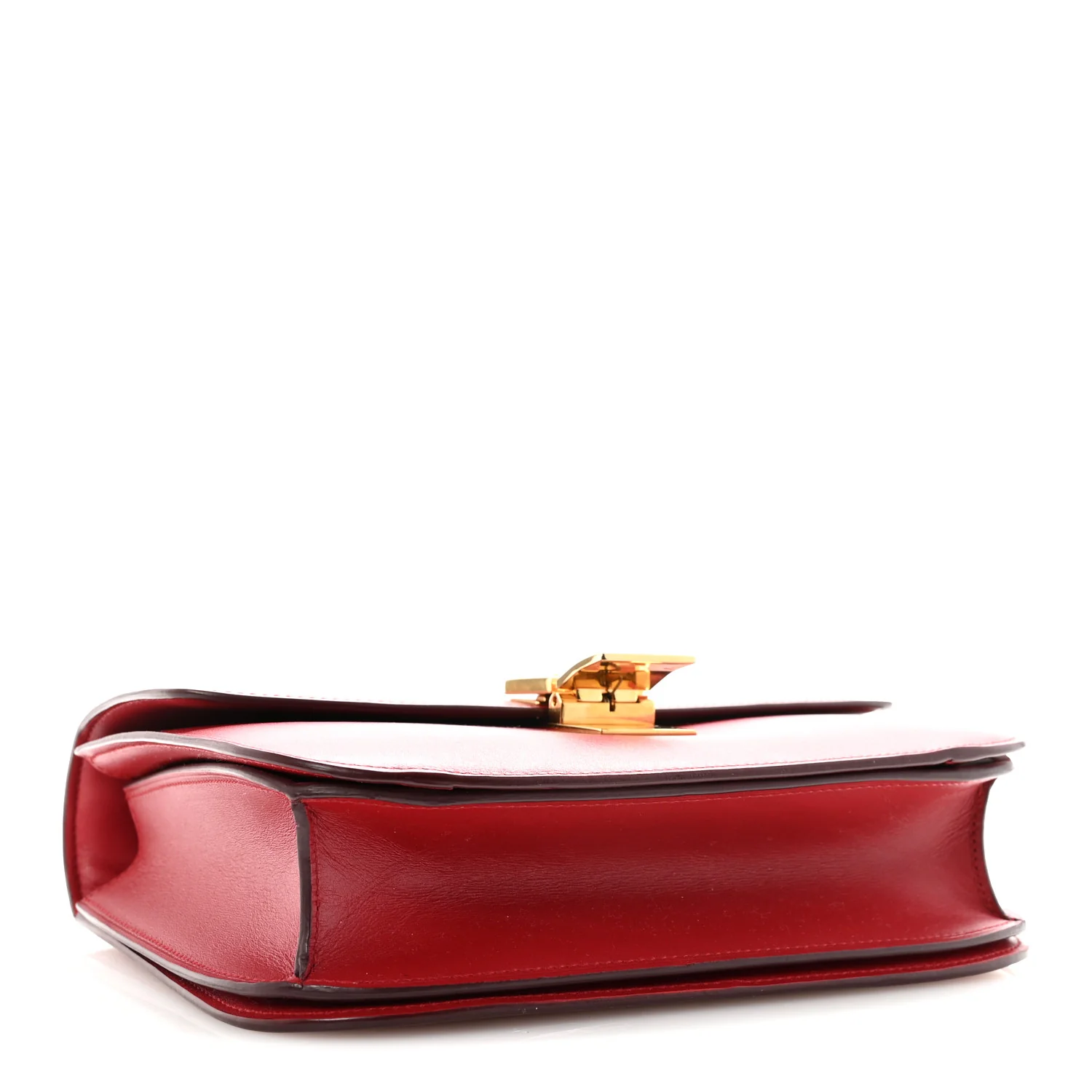 Box Calfskin Medium Classic Box Flap Bag Red - Image 4