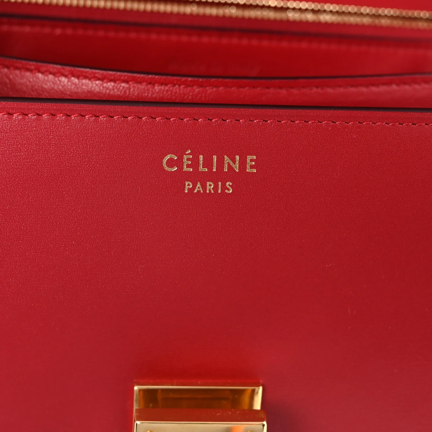 Box Calfskin Medium Classic Box Flap Bag Red - Image 6