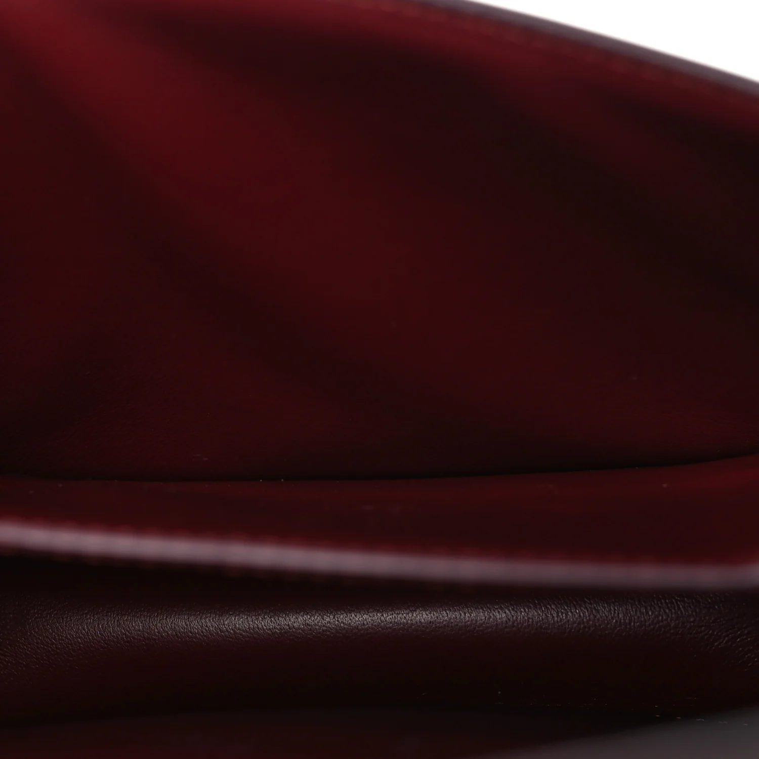 Box Calfskin Small Classic Box Flap Bag Burgundy - Image 5