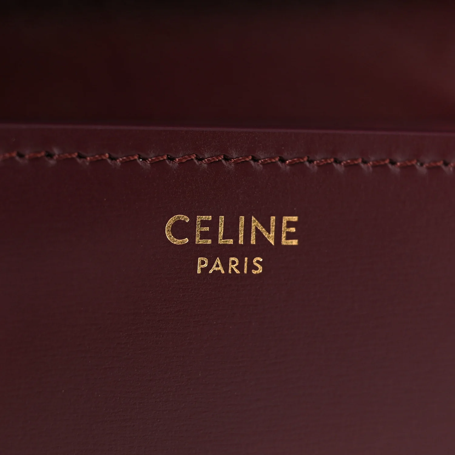 Box Calfskin Small Classic Box Flap Bag Burgundy - Image 6