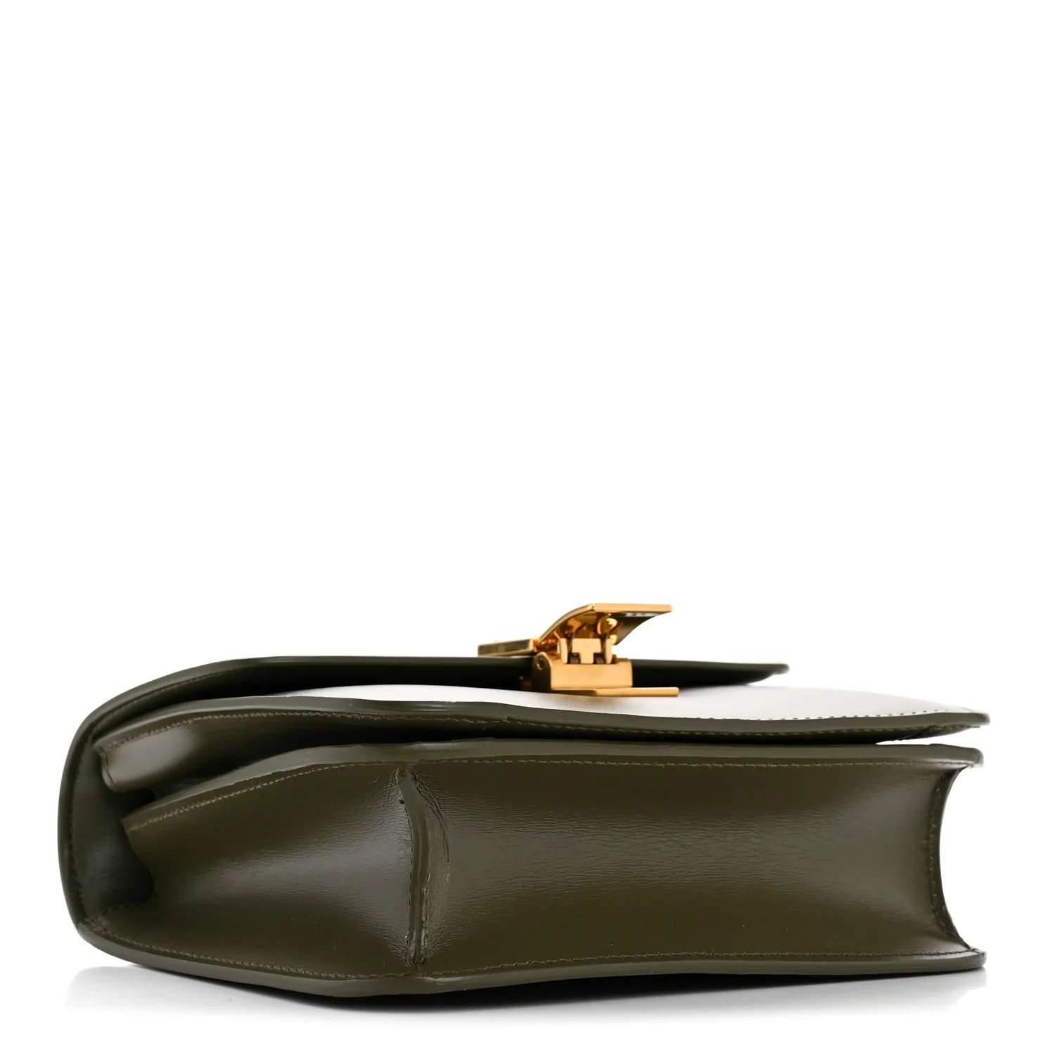 Box Calfskin Teen Classic Box Flap Bag Dark Olive - Image 4