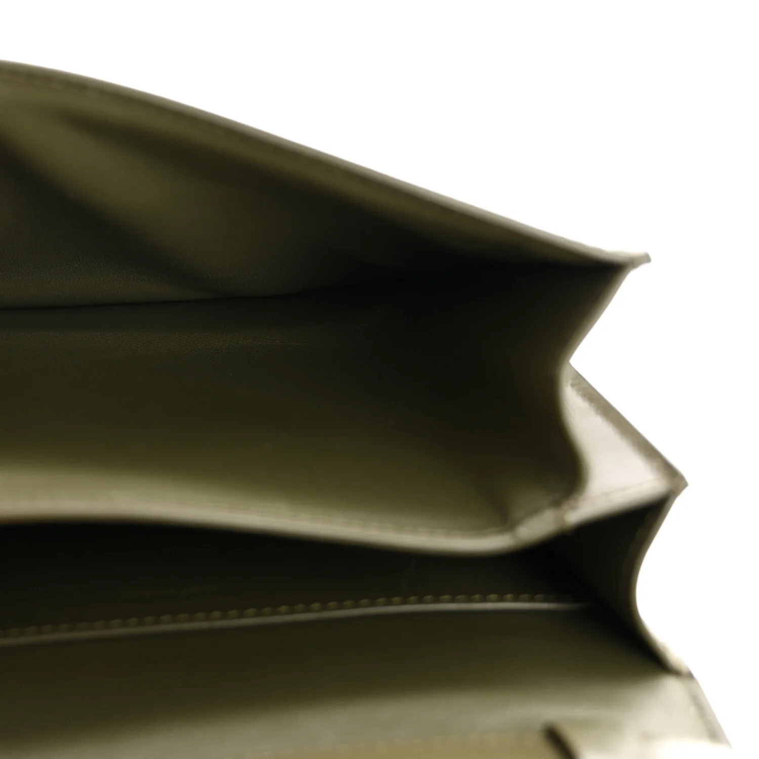 Box Calfskin Teen Classic Box Flap Bag Dark Olive - Image 5