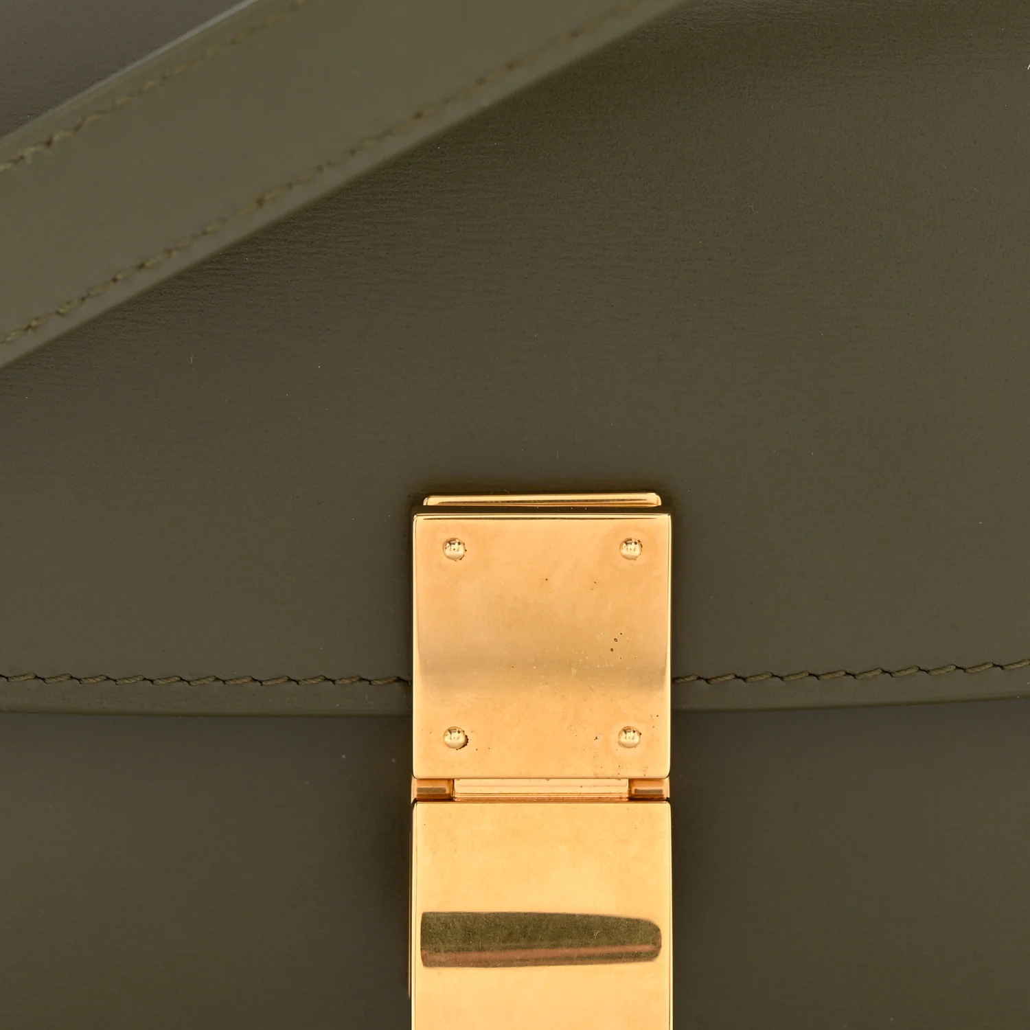 Box Calfskin Teen Classic Box Flap Bag Dark Olive - Image 9