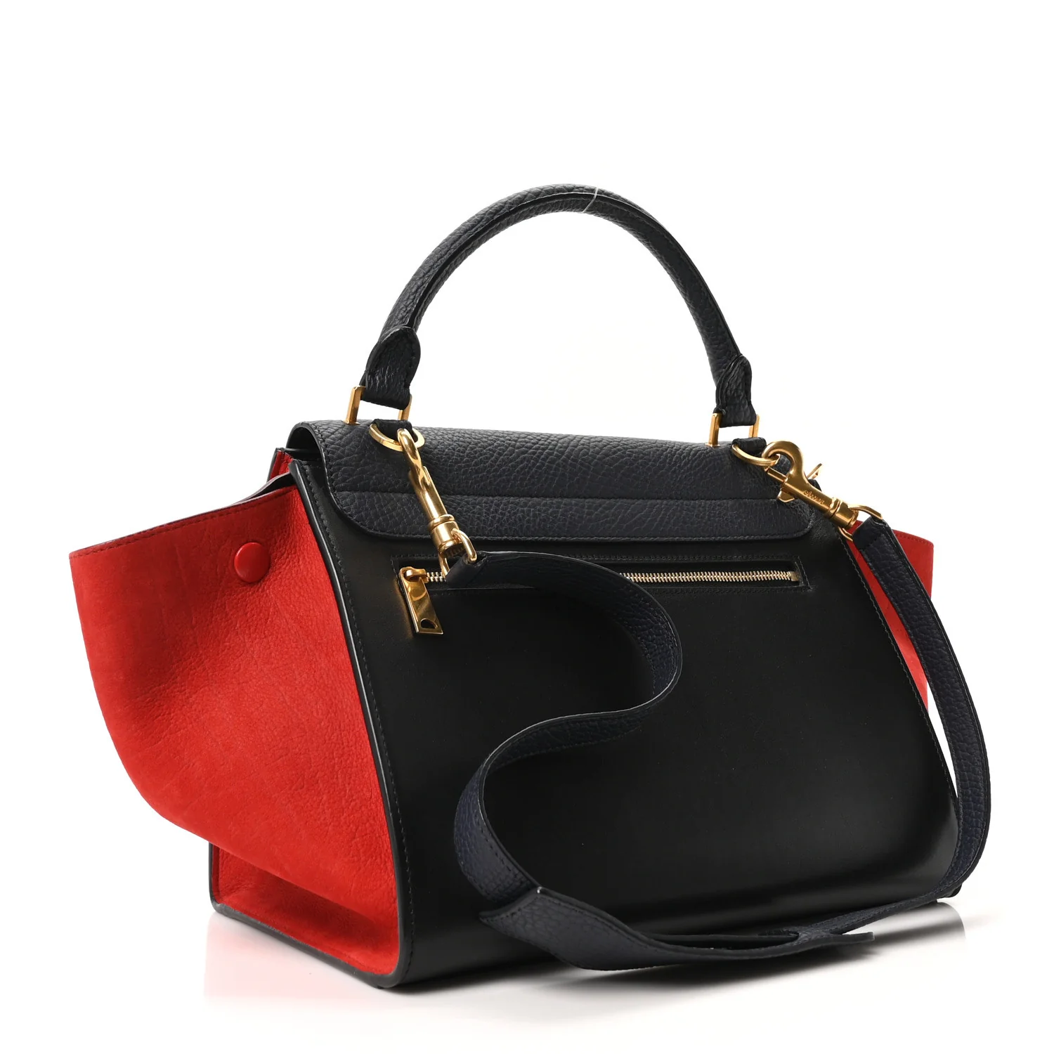 Bullhide Calfskin Nubuck Small Tri-Color Trapeze Carmin - Image 3