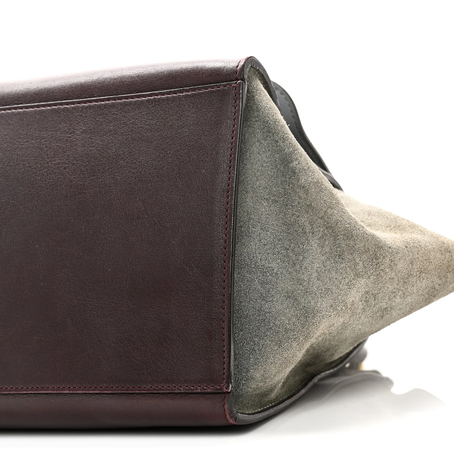 Calfskin and Suede Small Tri-Color Trapeze Dark Grey - Image 9