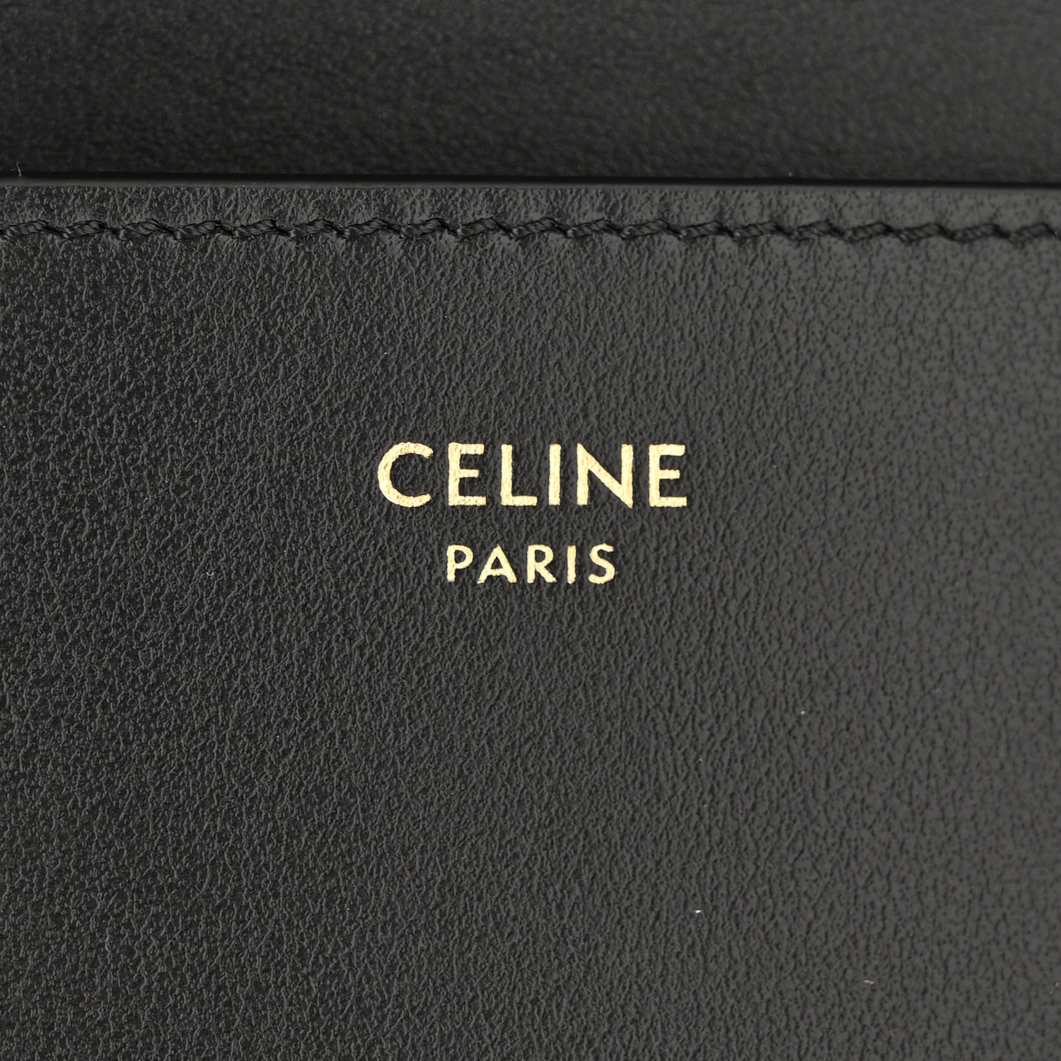 Calfskin Compact Triomphe Wallet With Coin Purse Black - Image 6