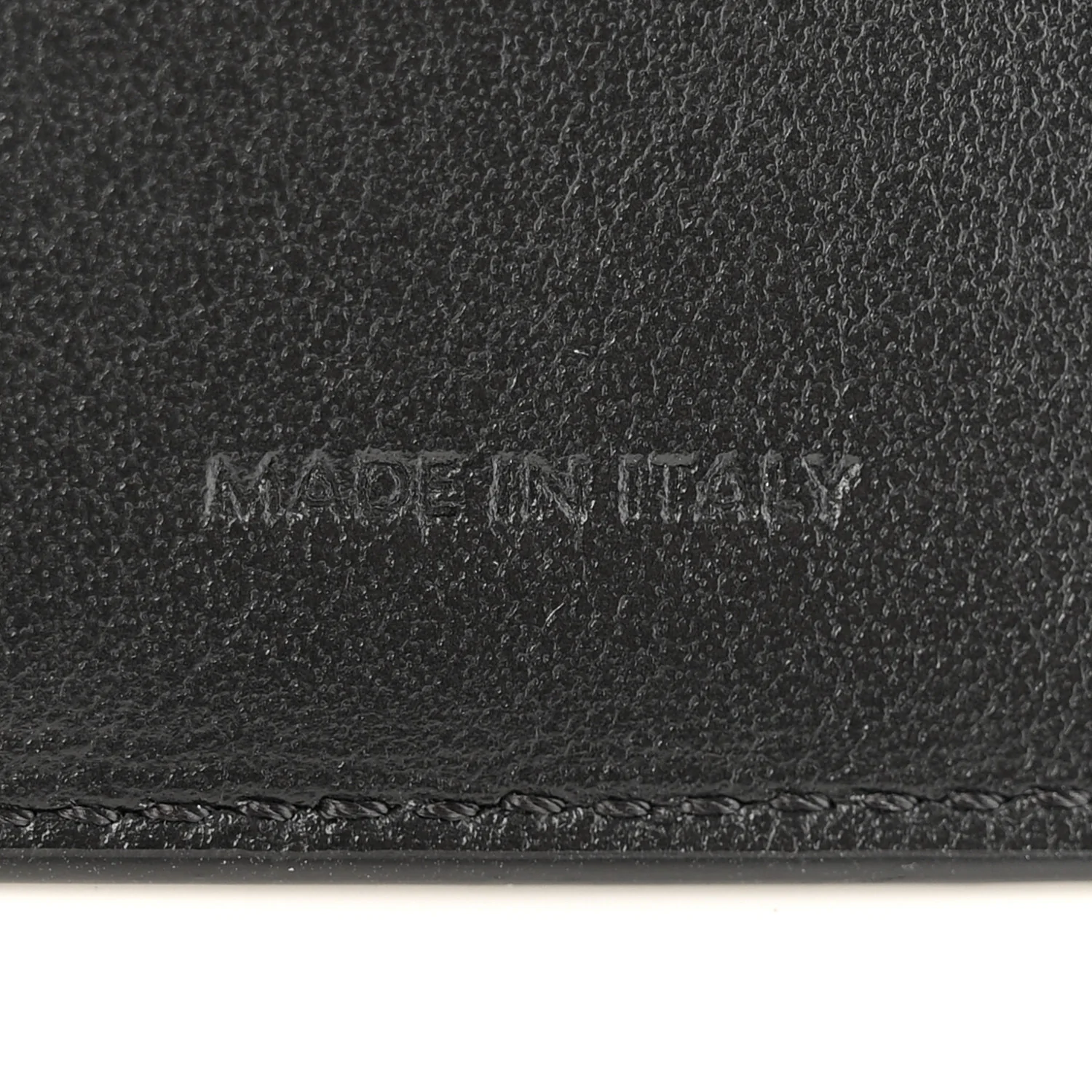 Calfskin Compact Triomphe Wallet With Coin Purse Black - Image 7
