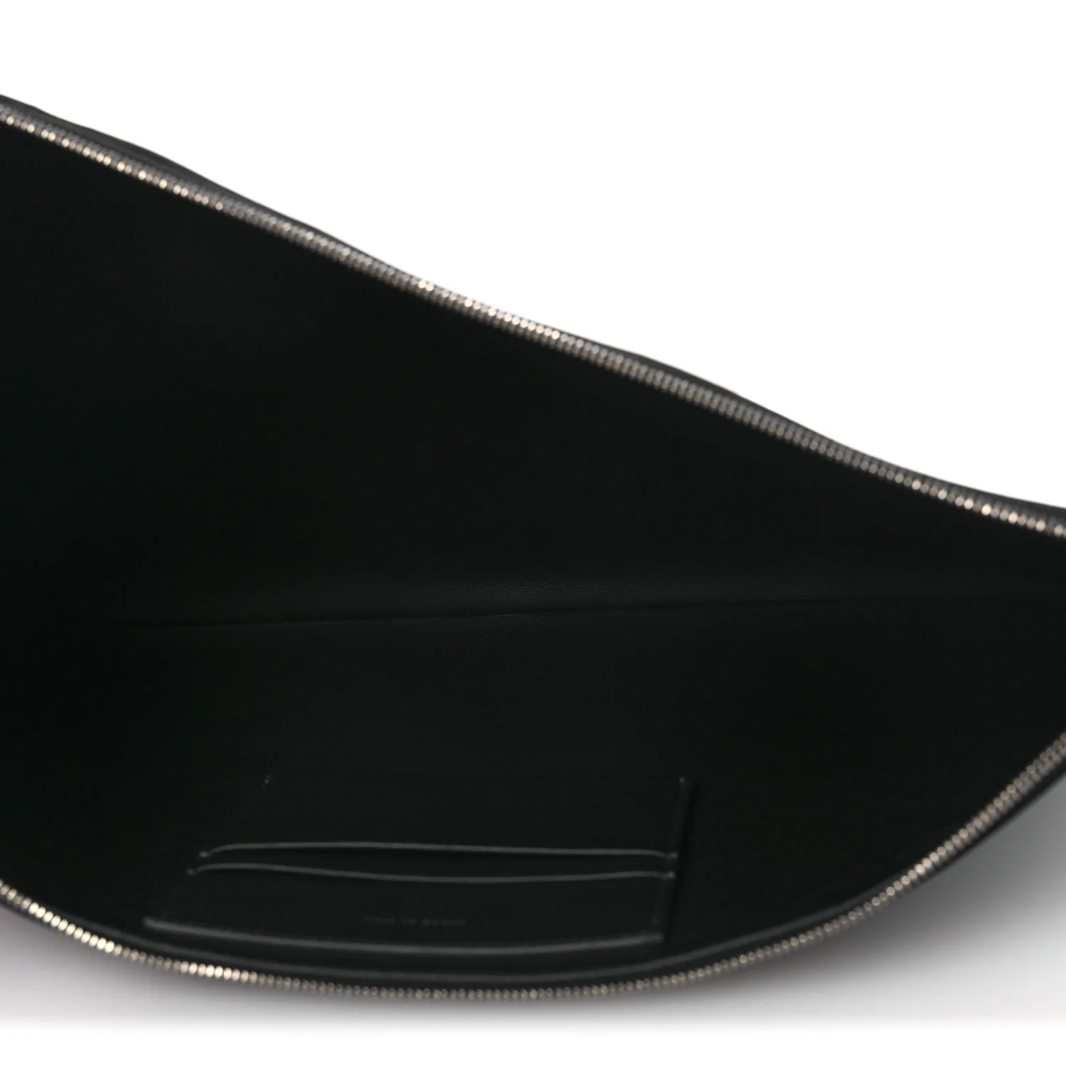 Calfskin Large Made In Clutch Pouch Black - Image 10