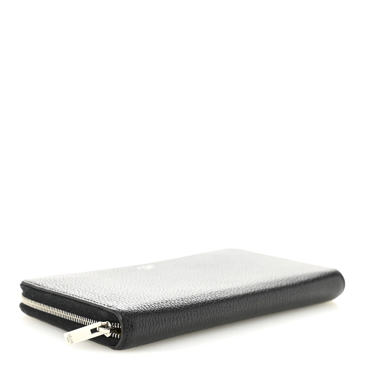 Calfskin Large Zip Around Multifunction Wallet Black Citron - Image 4