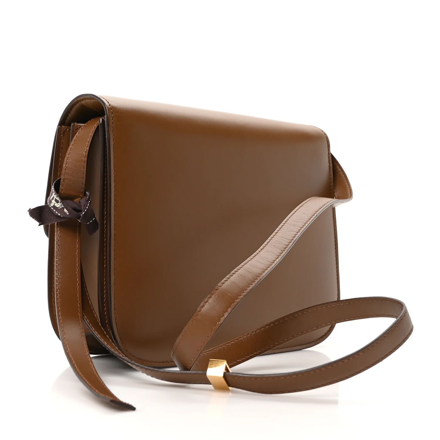 Calfskin Medium Classic Box Flap Bag Light Camel - Image 3