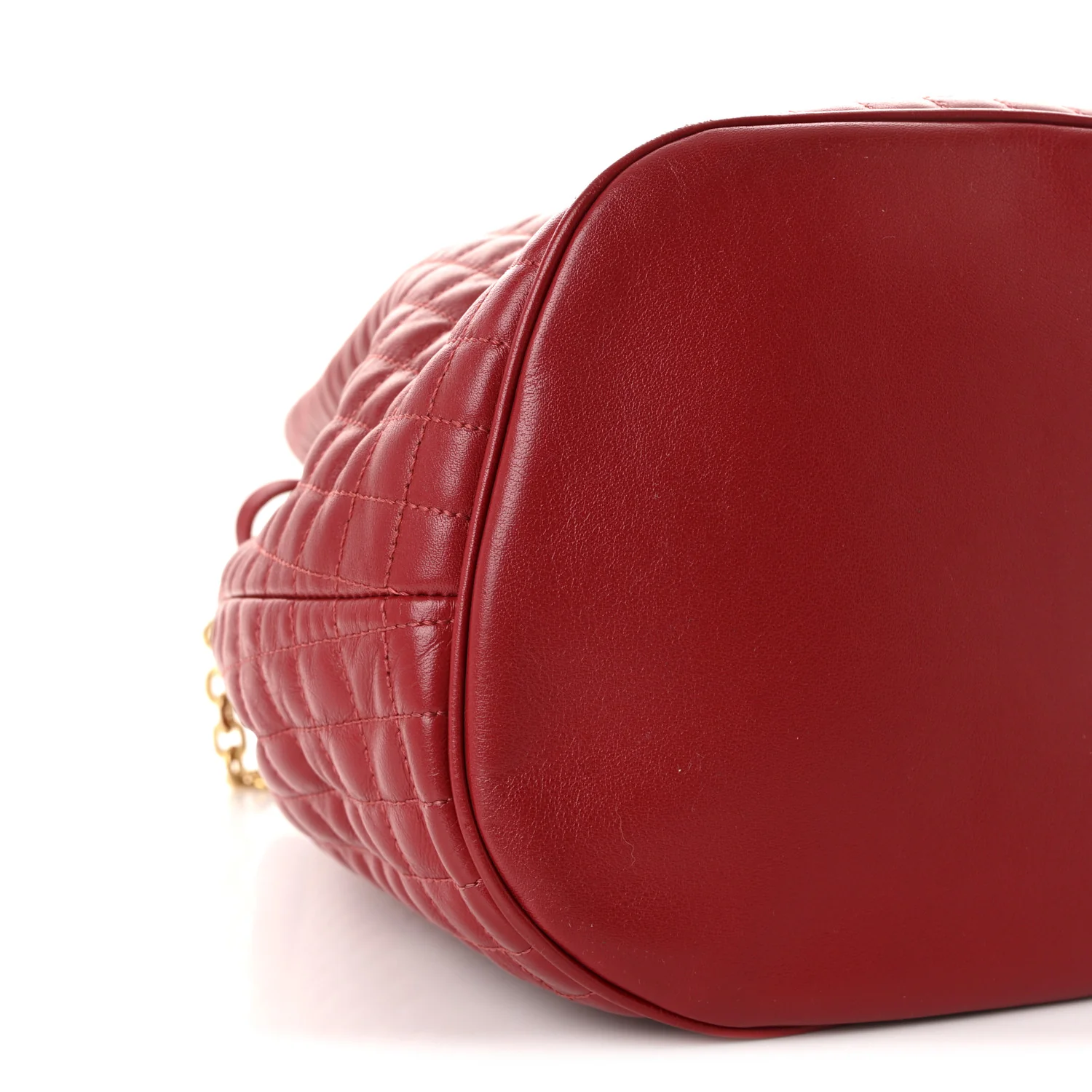 Calfskin Quilted Small C Backpack Red - Image 8