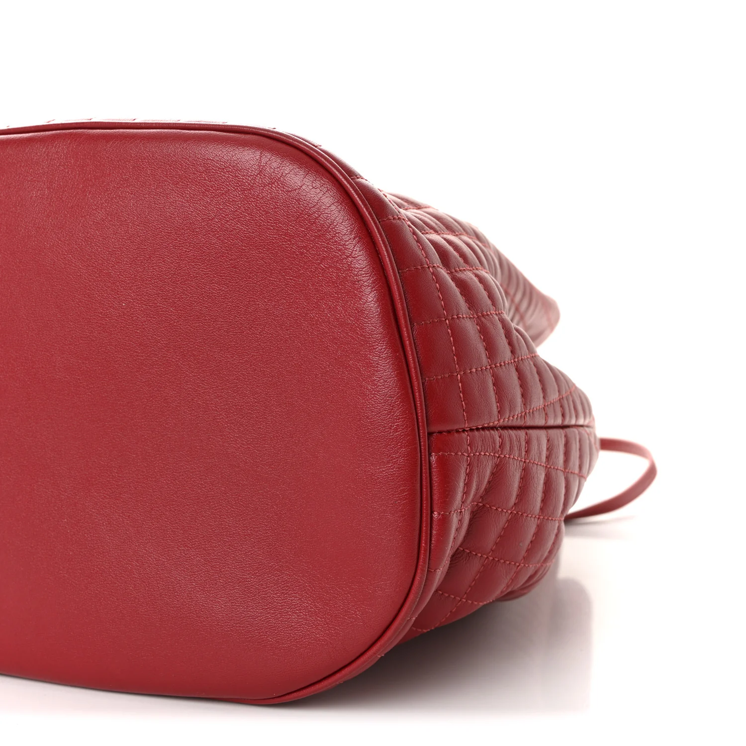 Calfskin Quilted Small C Backpack Red - Image 9
