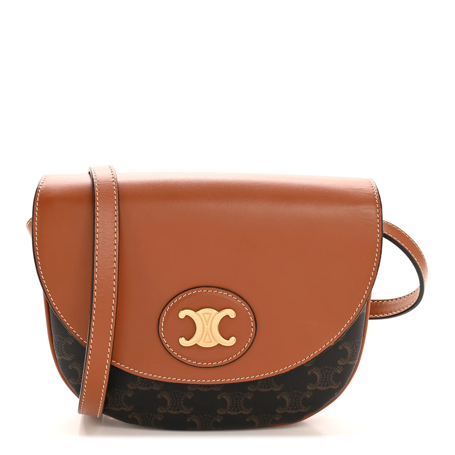 Calfskin Triomphe Besace Tan