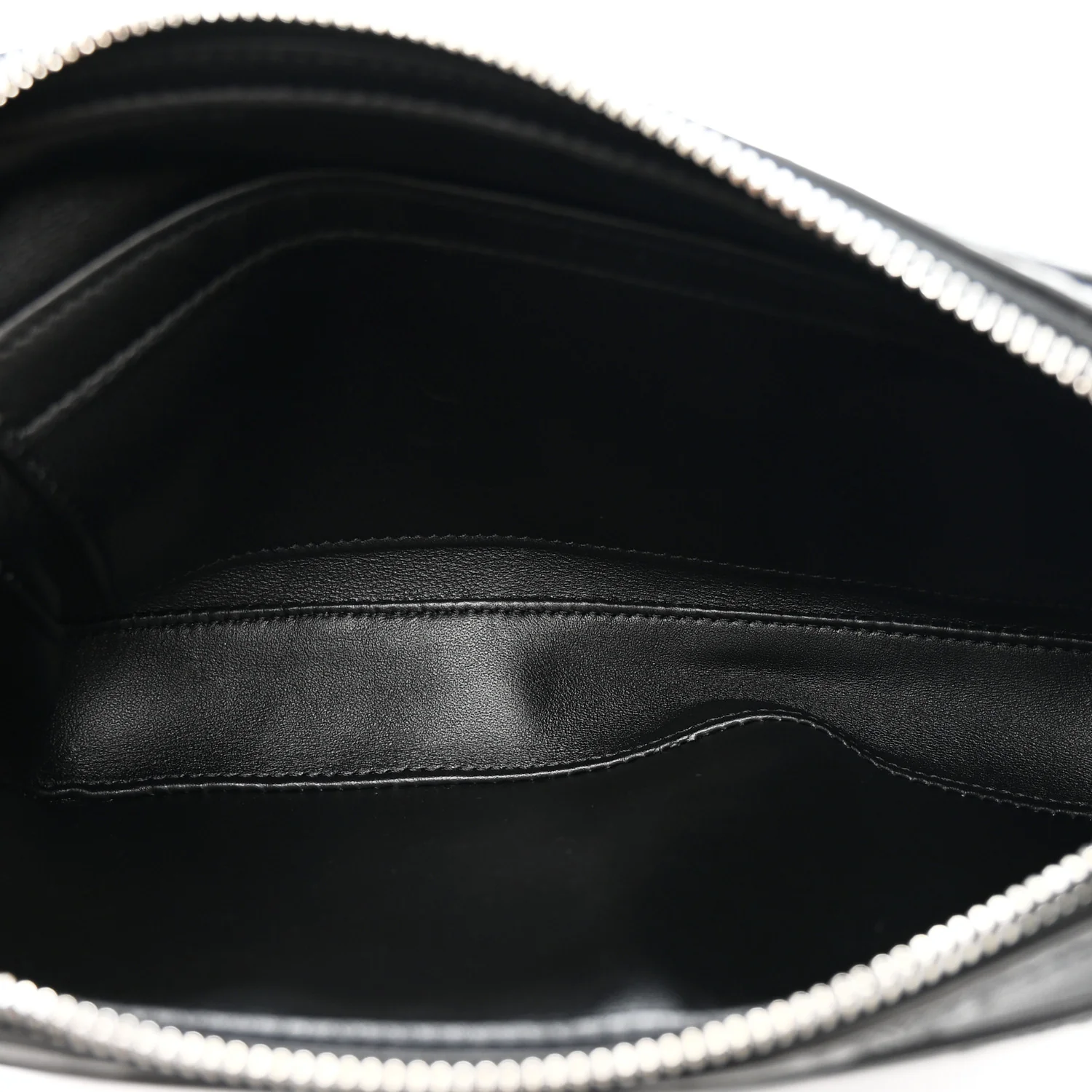 Calfskin Triomphe Embossed Medium Messenger Bag Black - Image 5