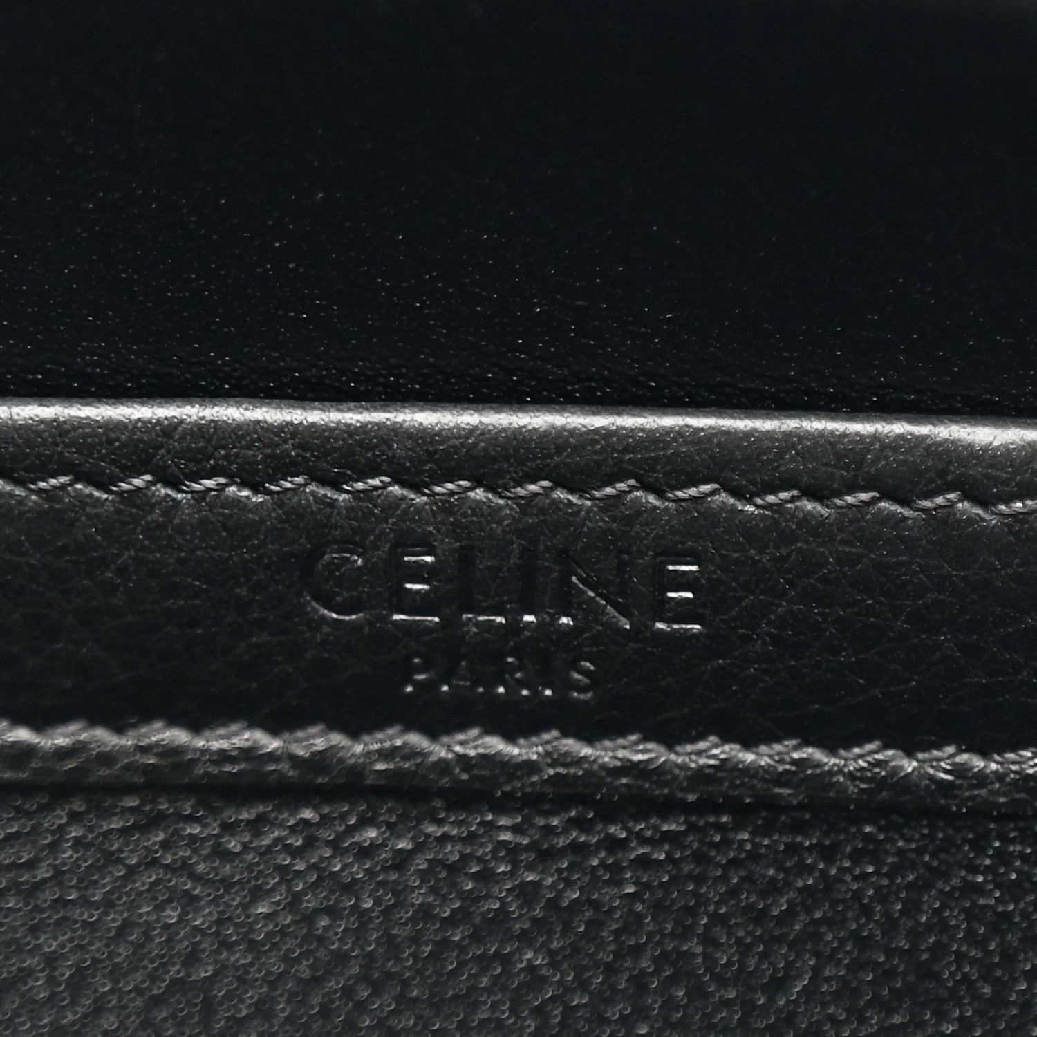 Calfskin Triomphe Embossed Medium Messenger Bag Black - Image 6