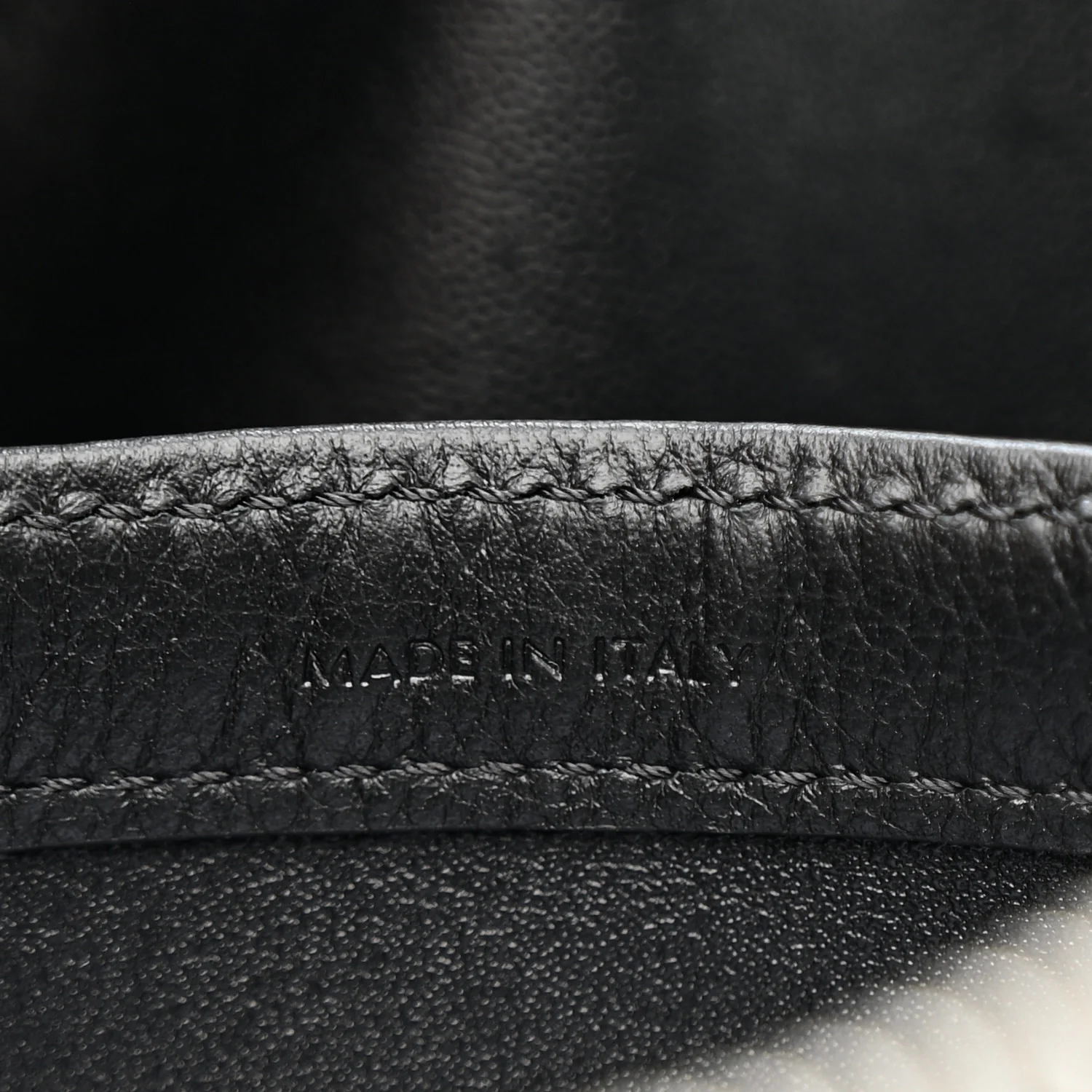 Calfskin Triomphe Embossed Medium Messenger Bag Black - Image 7