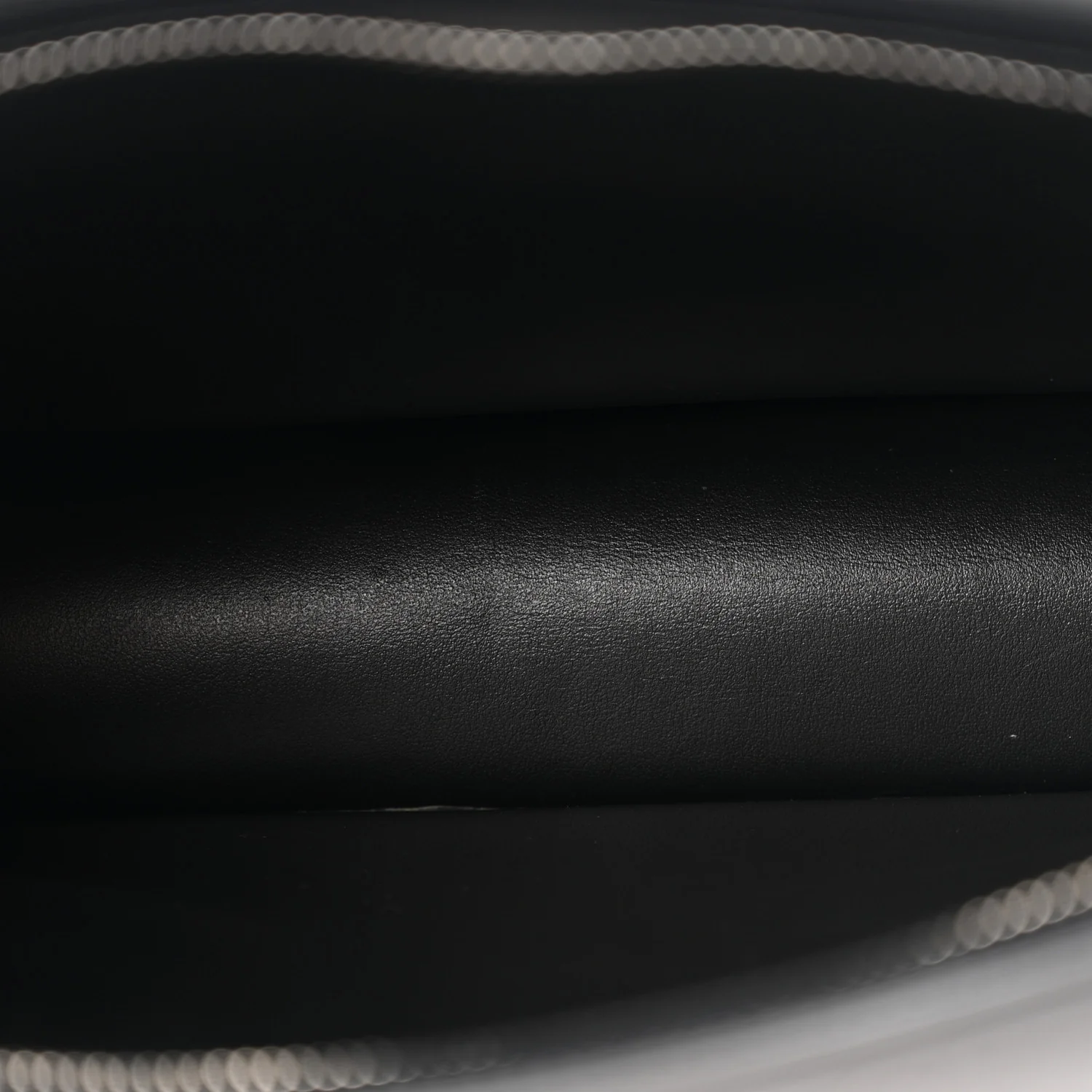 Calfskin Triomphe Embossed Pouch With Strap Black - Image 5