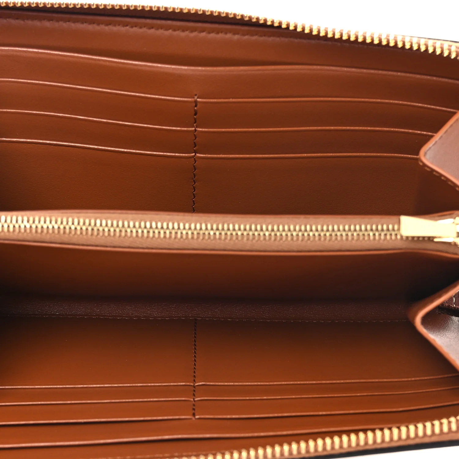 Calfskin Triomphe Large Zipped Wallet Tan - Image 5