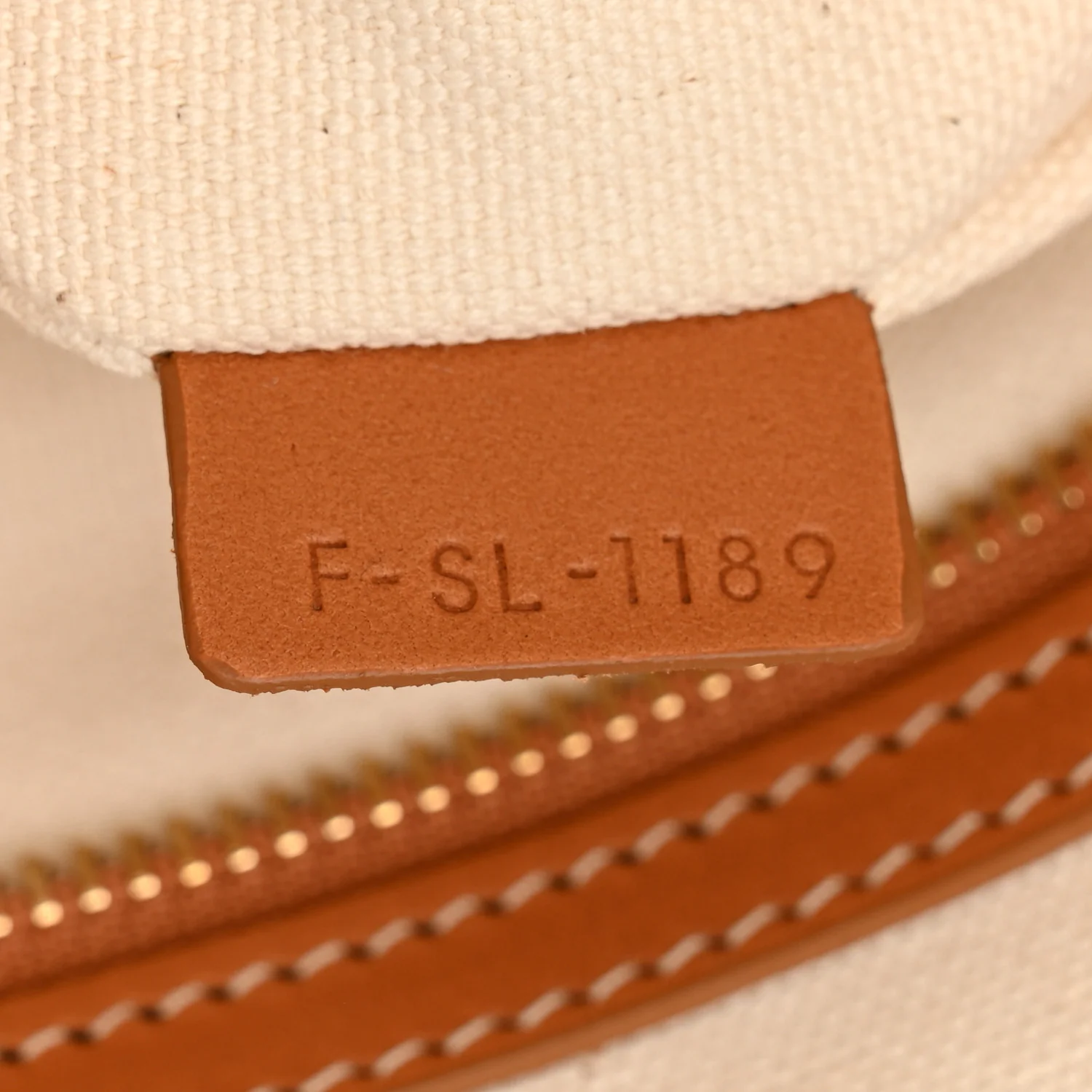 Canvas Calfskin Horizontal Cabas Natural Tan - Image 8