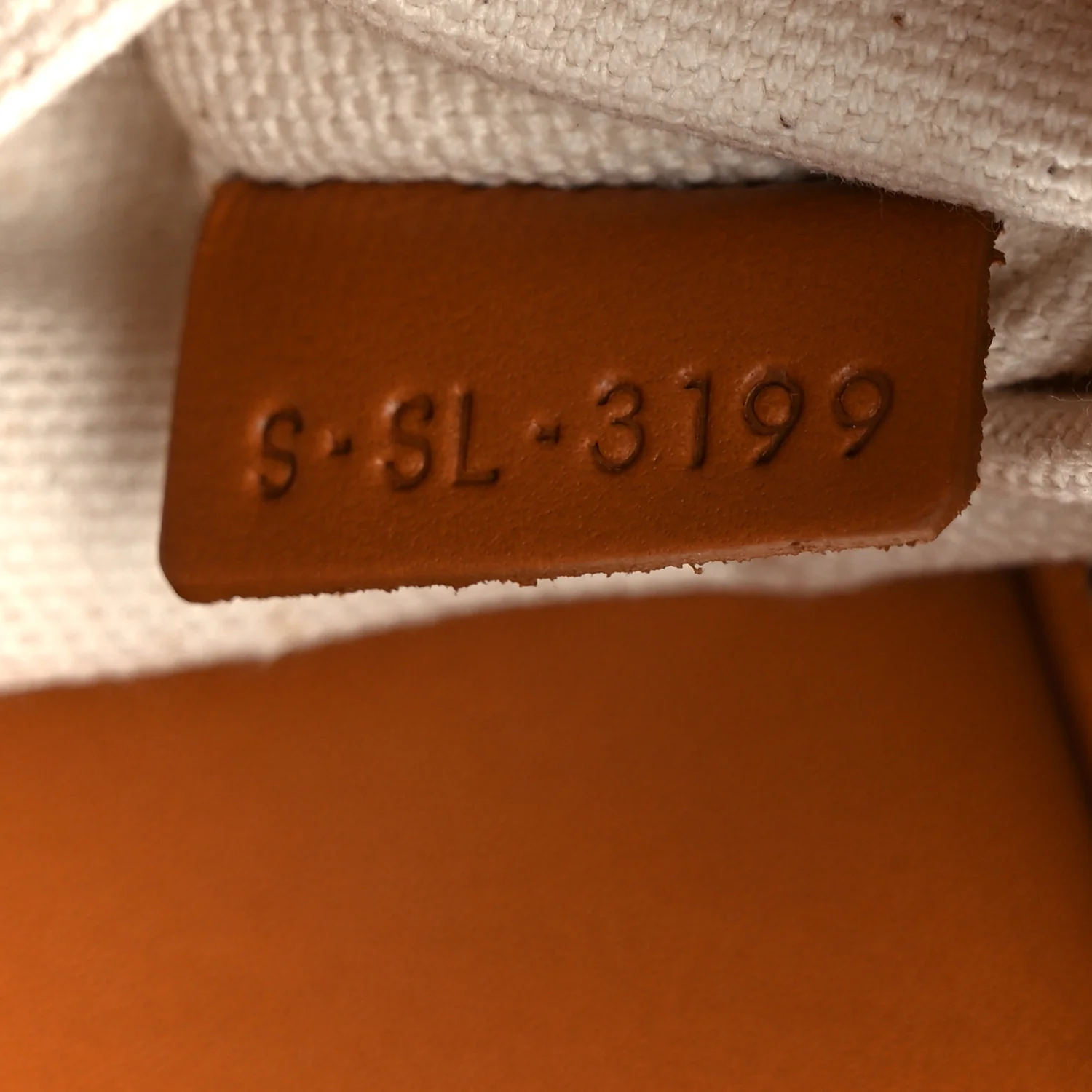Canvas Calfskin Logo Print Small Vertical Cabas Natural Tan - Image 7