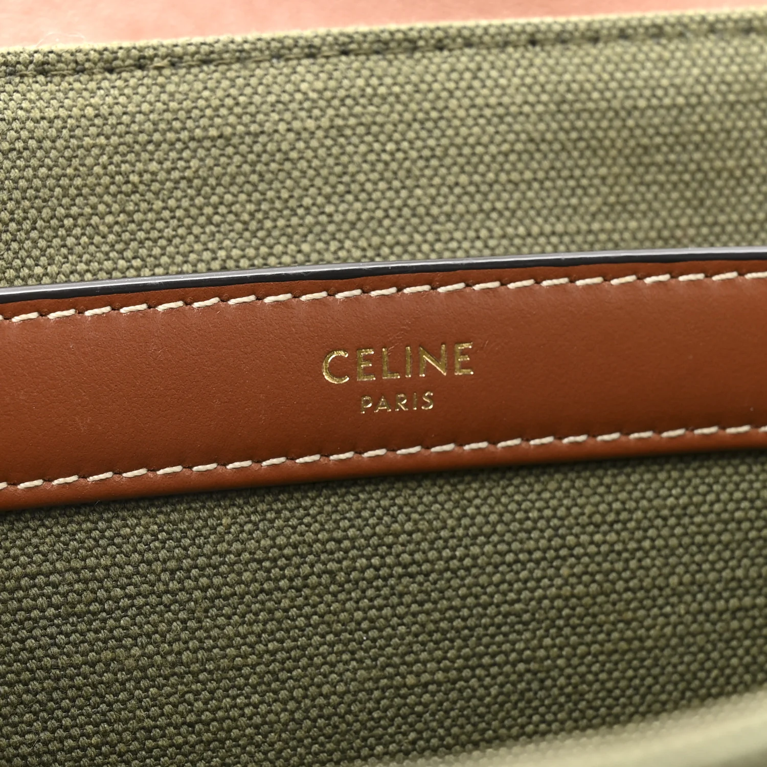 Canvas Calfskin Medium Soft 16 Top Handle Bag Khaki Tan - Image 7
