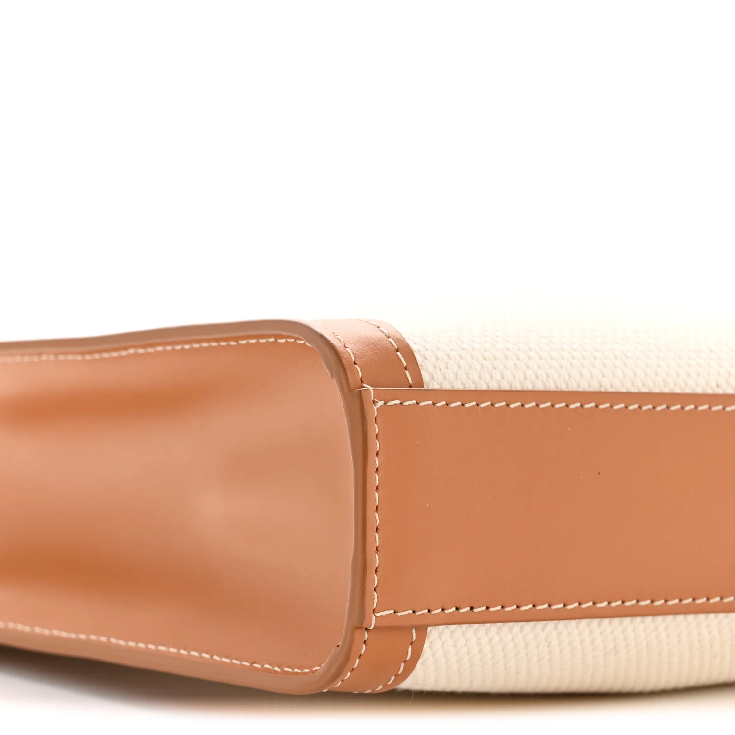 Canvas Calfskin Mini Vertical Cabas Natural Tan - Image 10