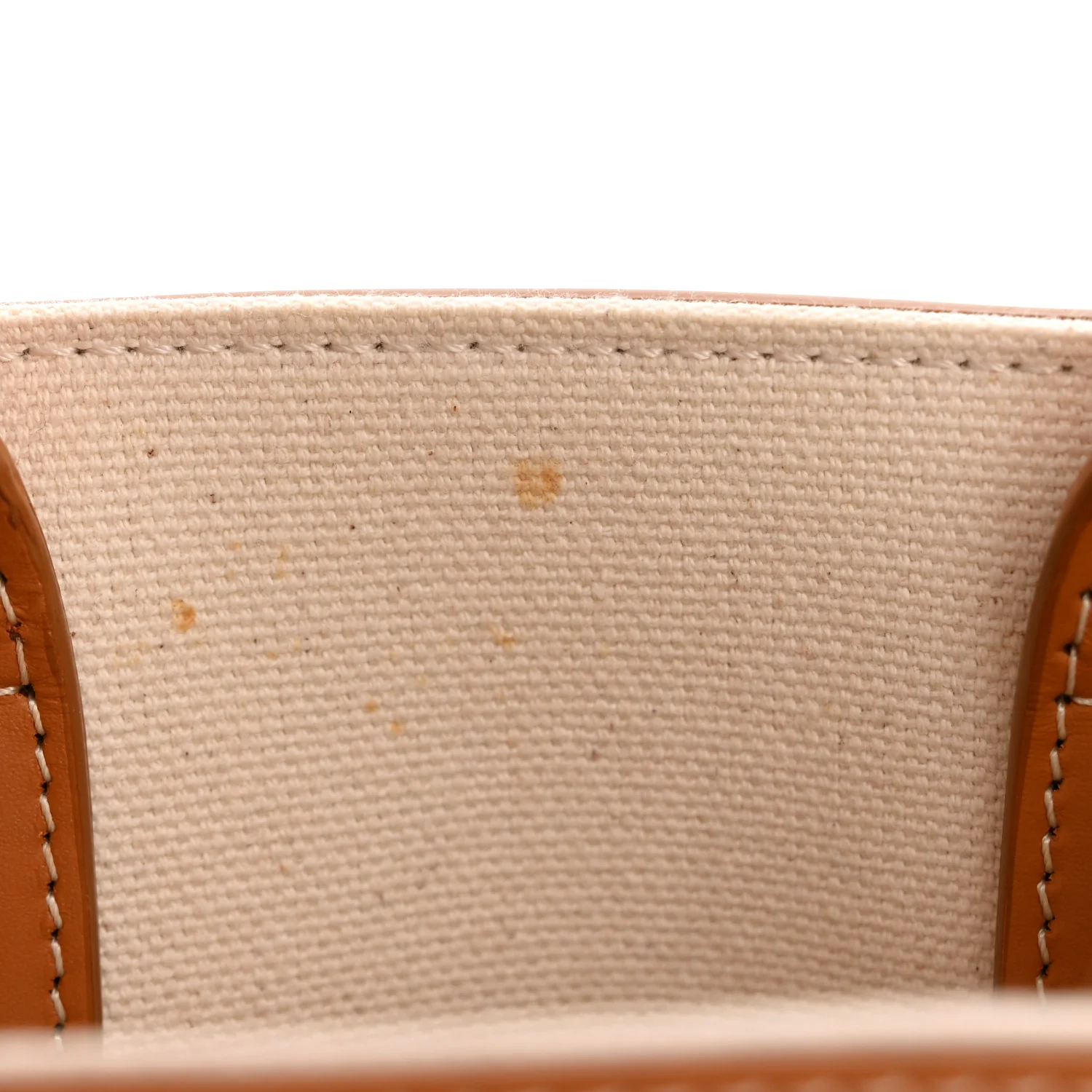 Canvas Calfskin Mini Vertical Cabas Natural Tan - Image 12