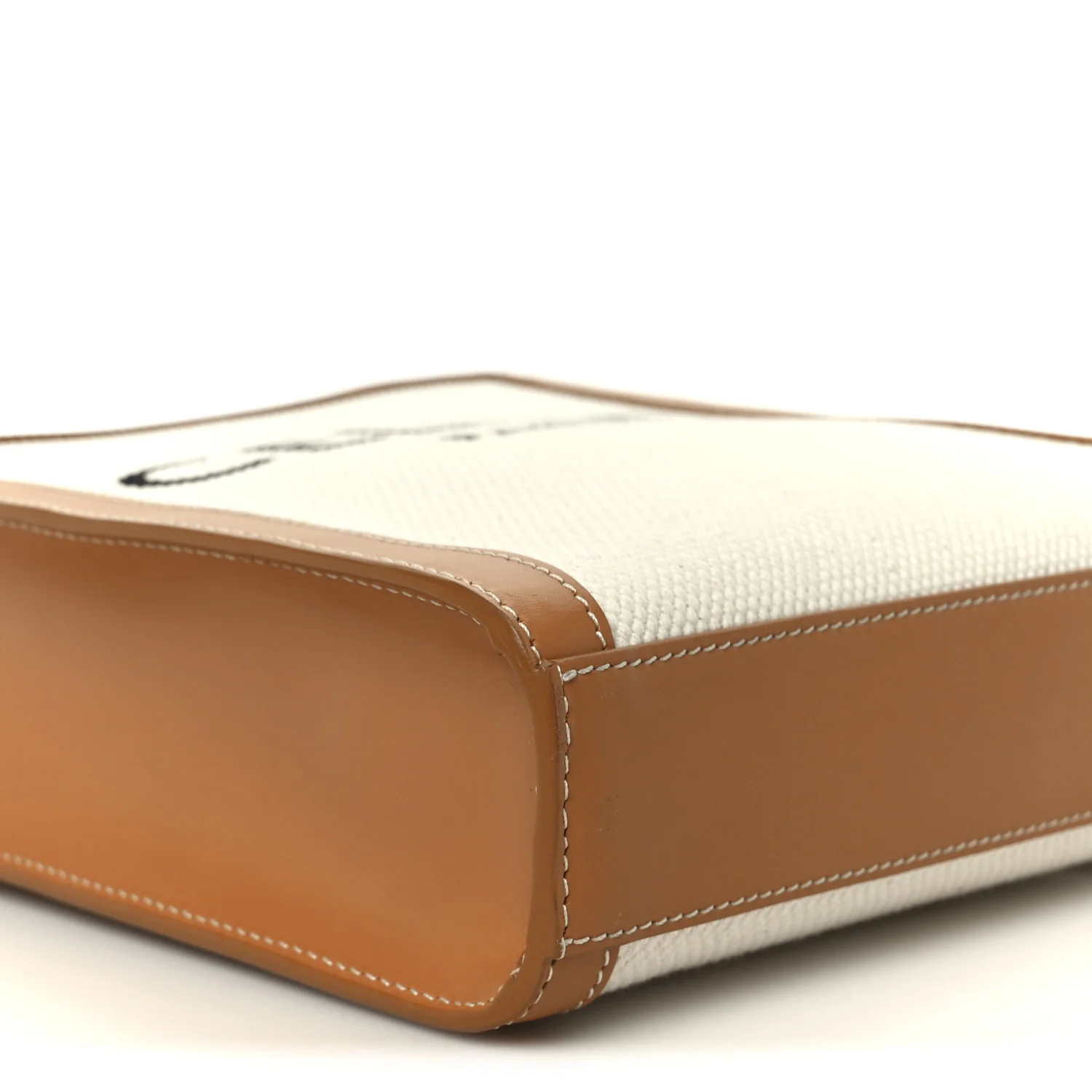Canvas Calfskin Mini Vertical Cabas Natural Tan - Image 10