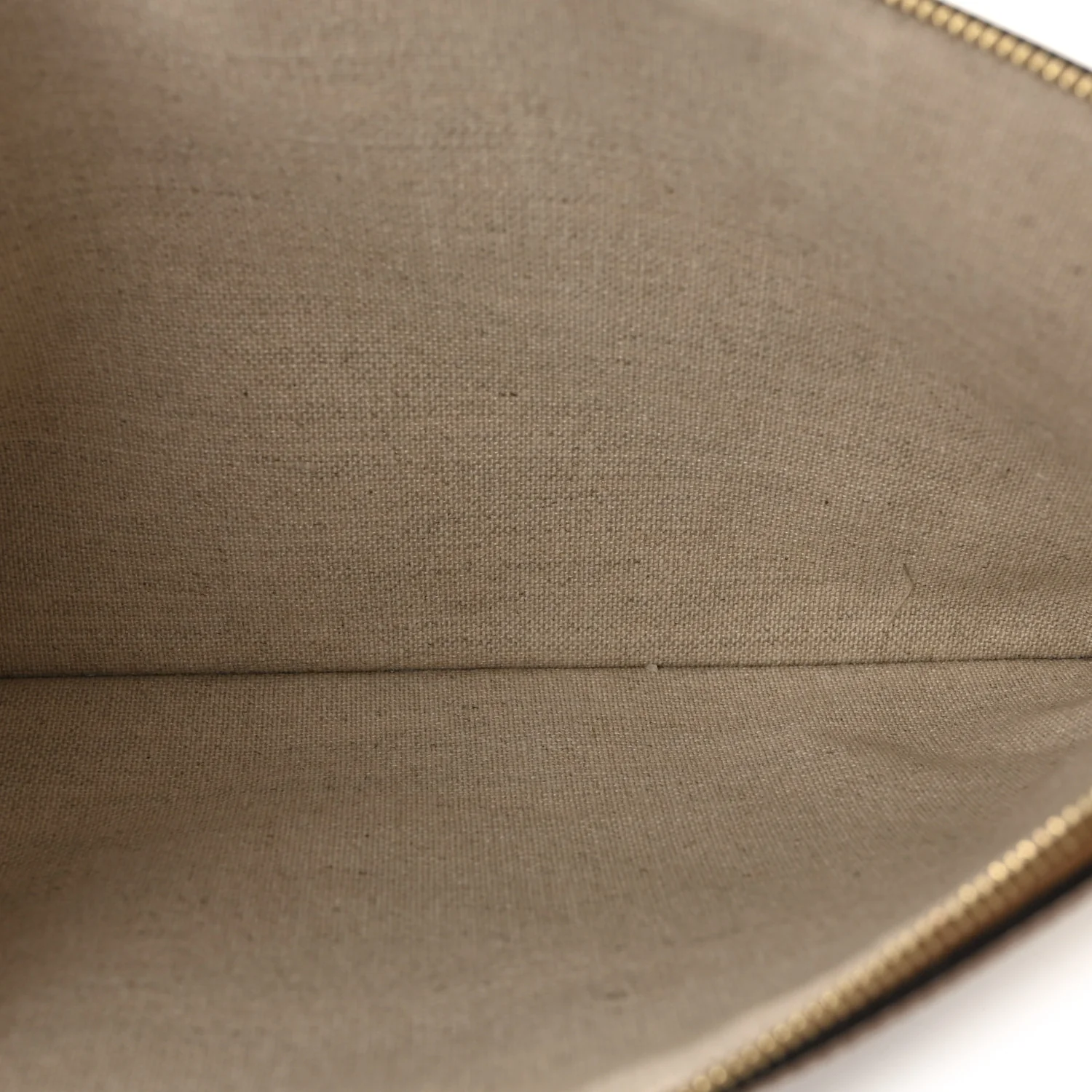 Canvas Calfskin Stripe Triomphe Pouch Thais White Blue - Image 5