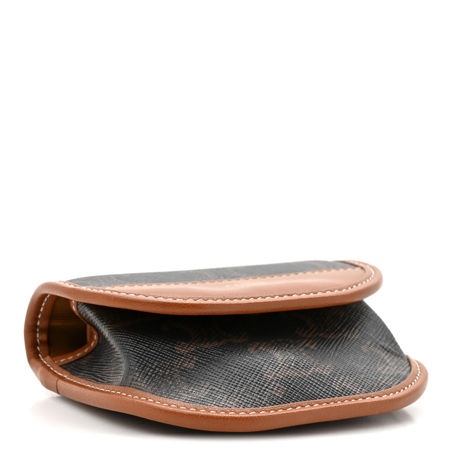 Canvas Calfskin Triomphe Airpod Case Tan - Image 4