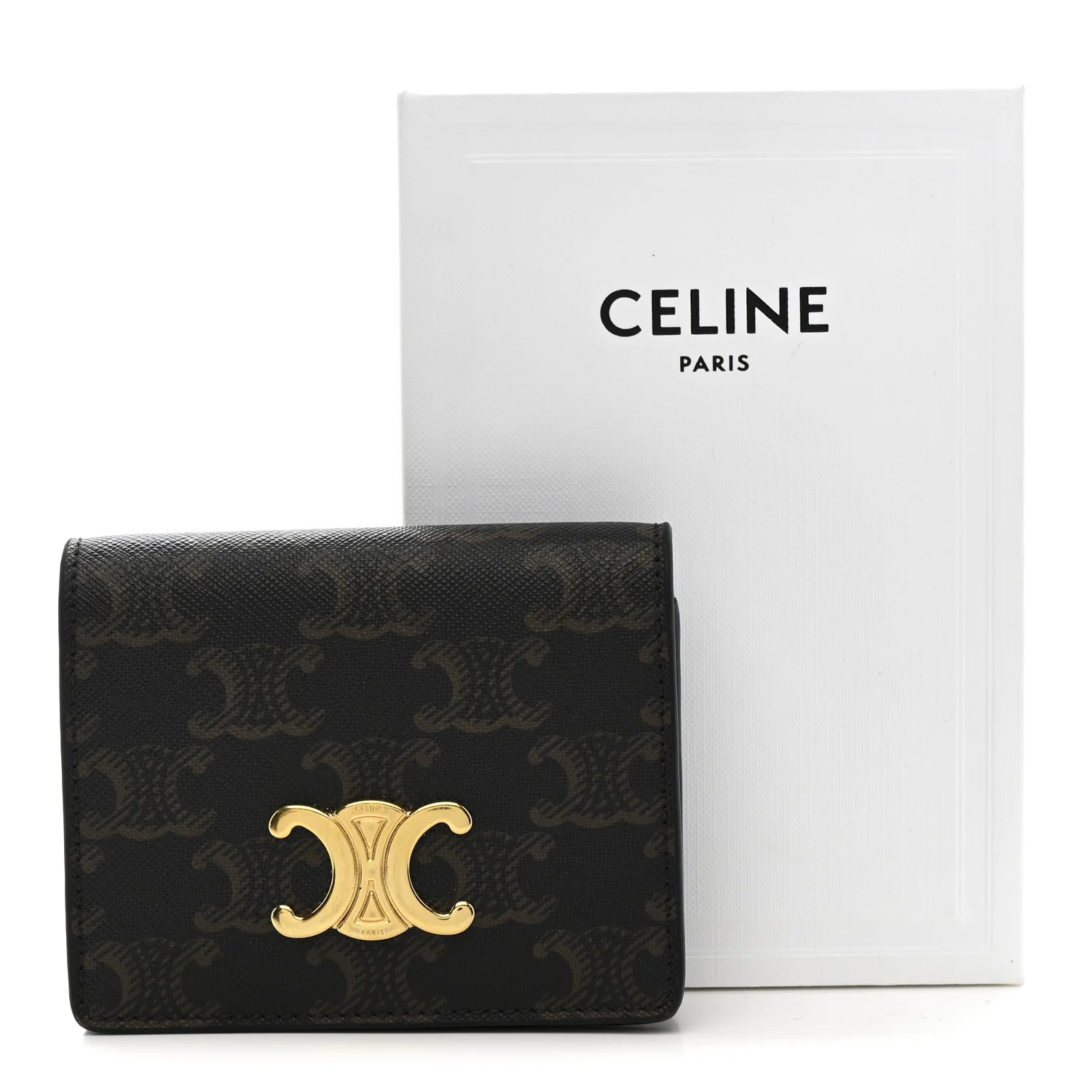 Canvas Triomphe Compact Wallet Tan - Image 8
