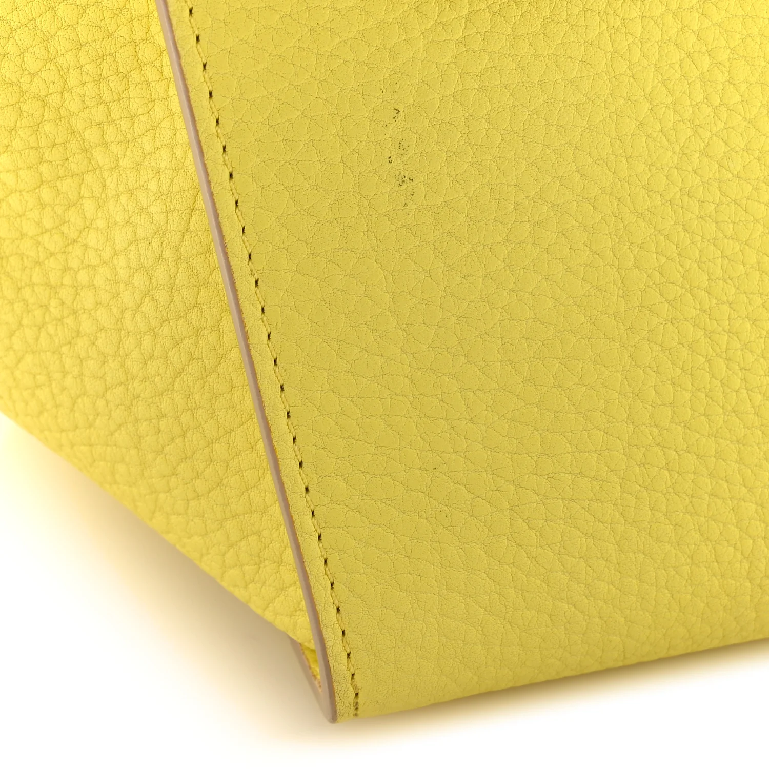 Crisped Calfskin Mini Tie Knot Tote Fluo Yellow - Image 13