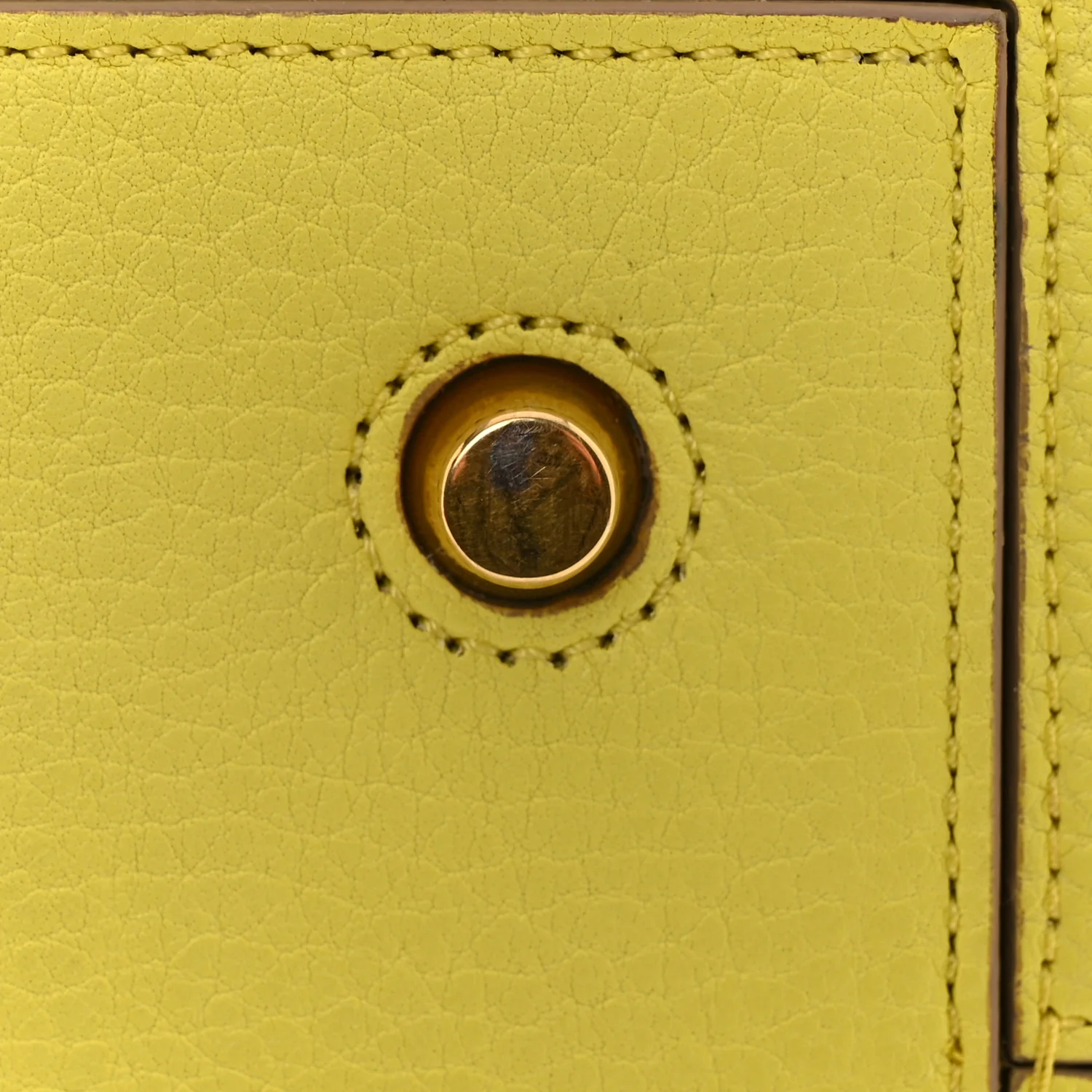 Crisped Calfskin Mini Tie Knot Tote Fluo Yellow - Image 15