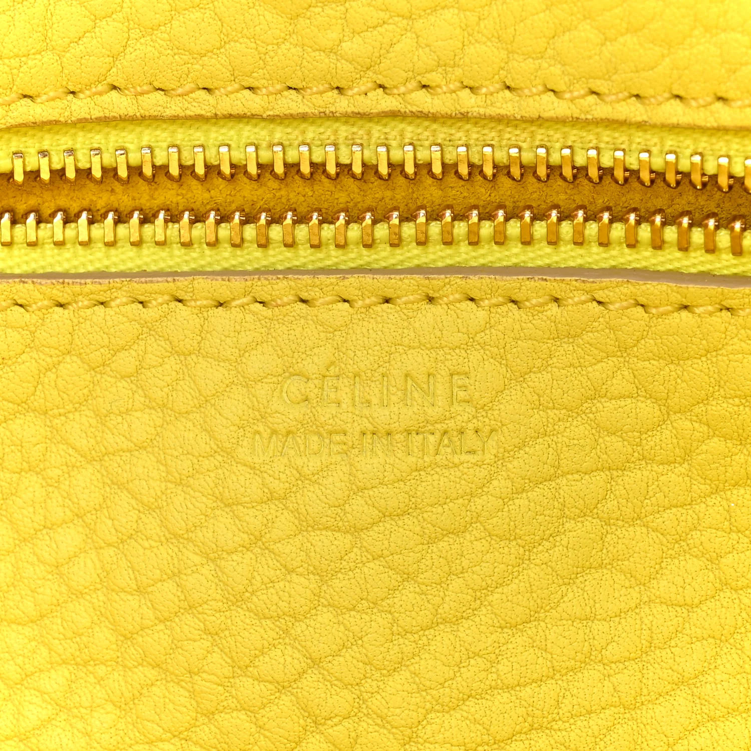 Crisped Calfskin Mini Tie Knot Tote Fluo Yellow - Image 6
